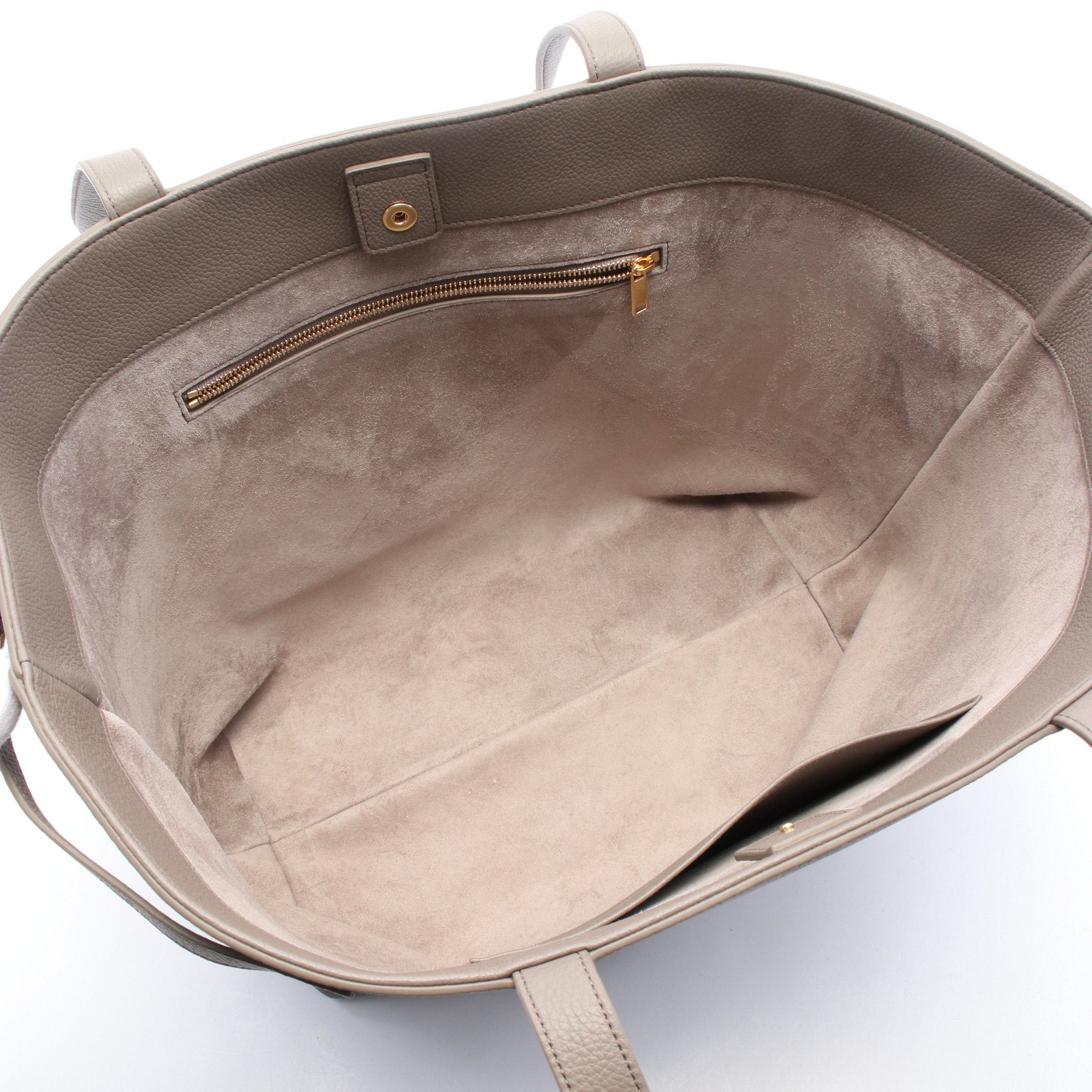 Celine Celine Medium Hippopotamus Anais Cuill Triomphe Shoulder Bag Tote Leather Gray Beige Size ONE SIZE - 3 Thumbnail