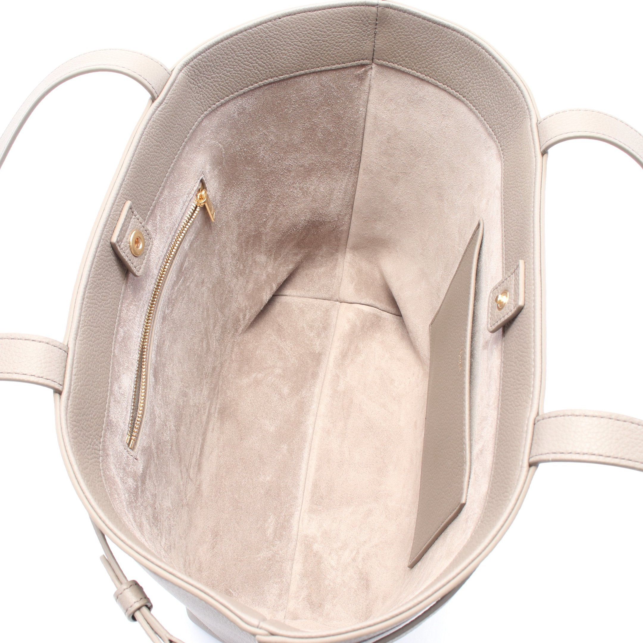 Celine Celine Small Hippopotamus Anais Cuill Triomphe Shoulder Bag Tote Leather Gray Beige Size ONE SIZE - 3 Thumbnail