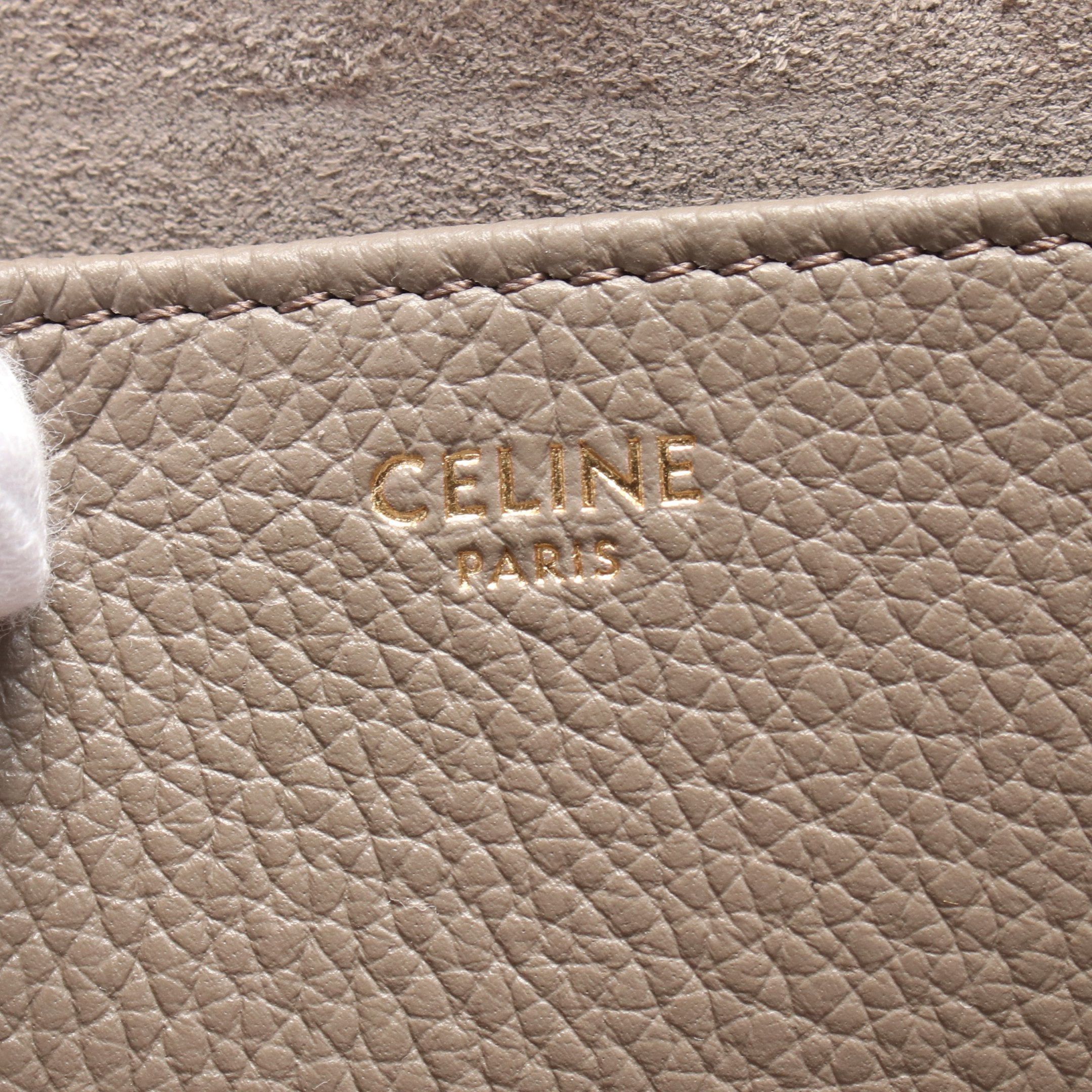 Celine Celine Small Hippopotamus Anais Cuill Triomphe Shoulder Bag Tote Leather Gray Beige Size ONE SIZE - 4 Thumbnail