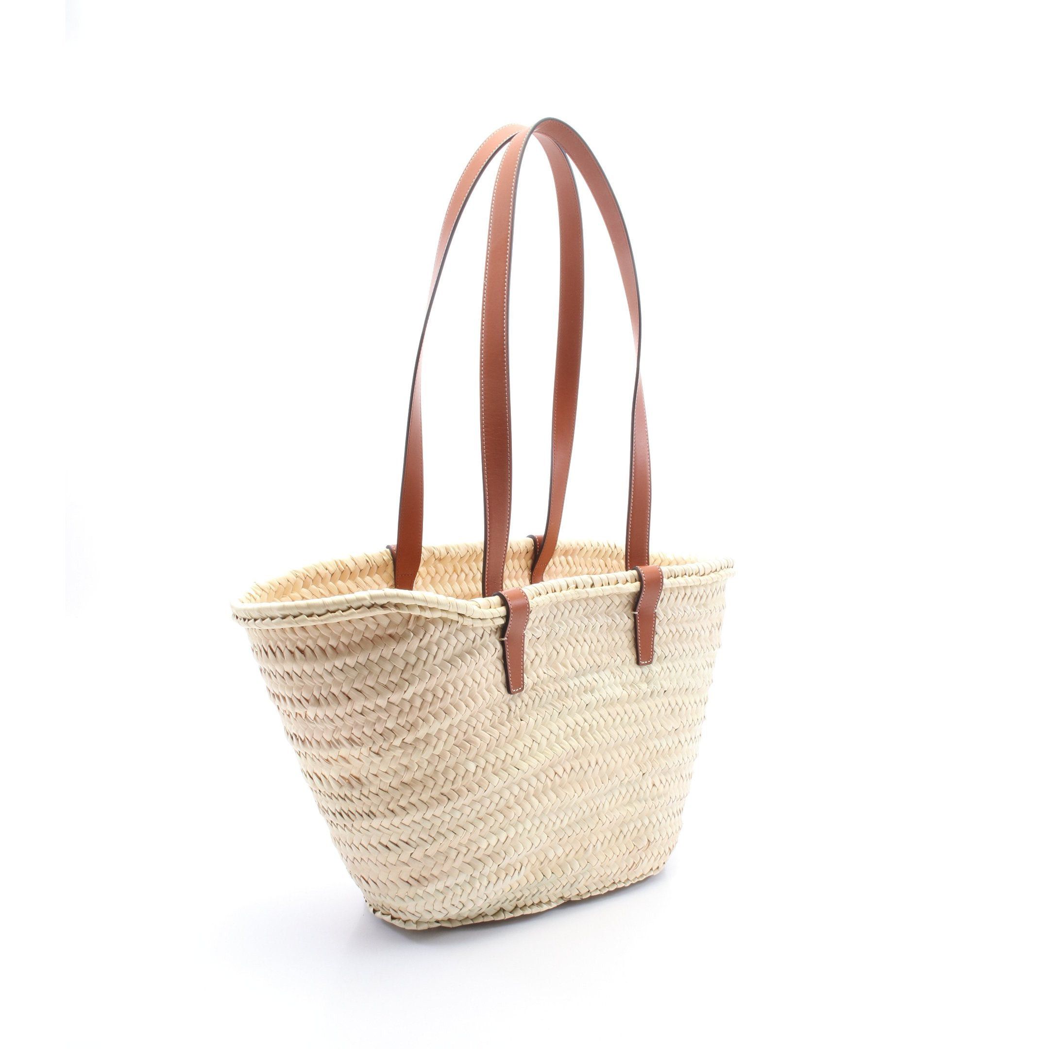 Celine Celine Medium Trio Woven Basket Bag Shoulder Raffia Leather Beige Brown Size ONE SIZE - 2 Thumbnail