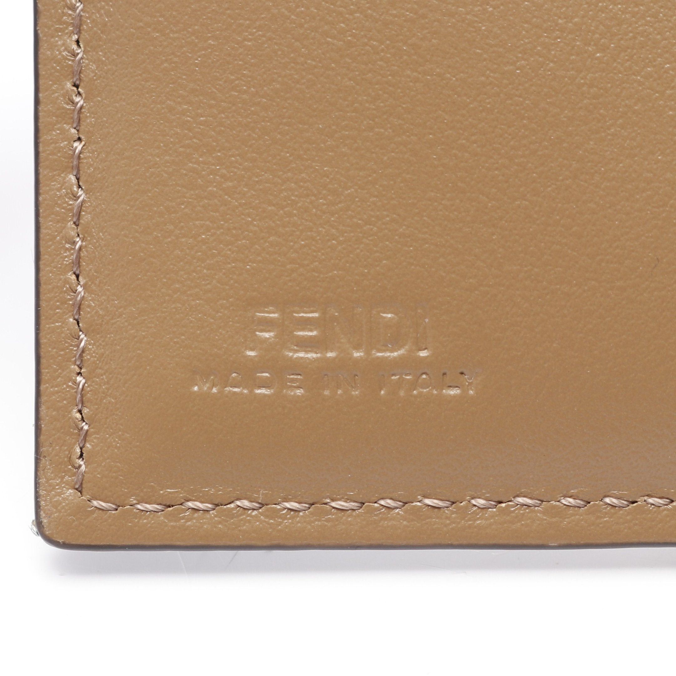 Fendi Fendi Bucket Zucca Trifold Wallet Compact Canvas Leather Dark Brown Size ONE SIZE - 4 Thumbnail