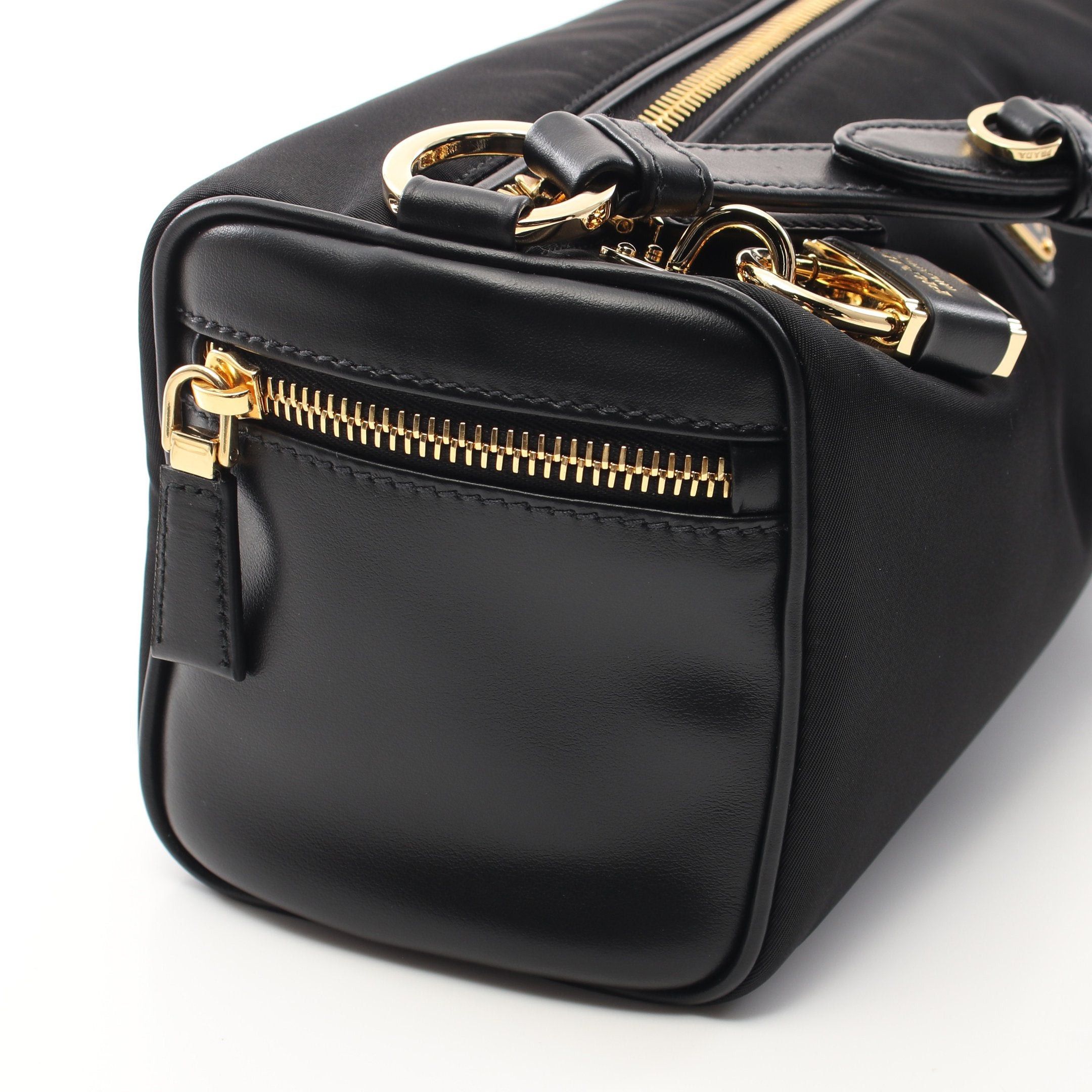 Prada Prada Tessuto Vitello Shoulder Bag Nylon Leather Black Size ONE SIZE - 7 Thumbnail