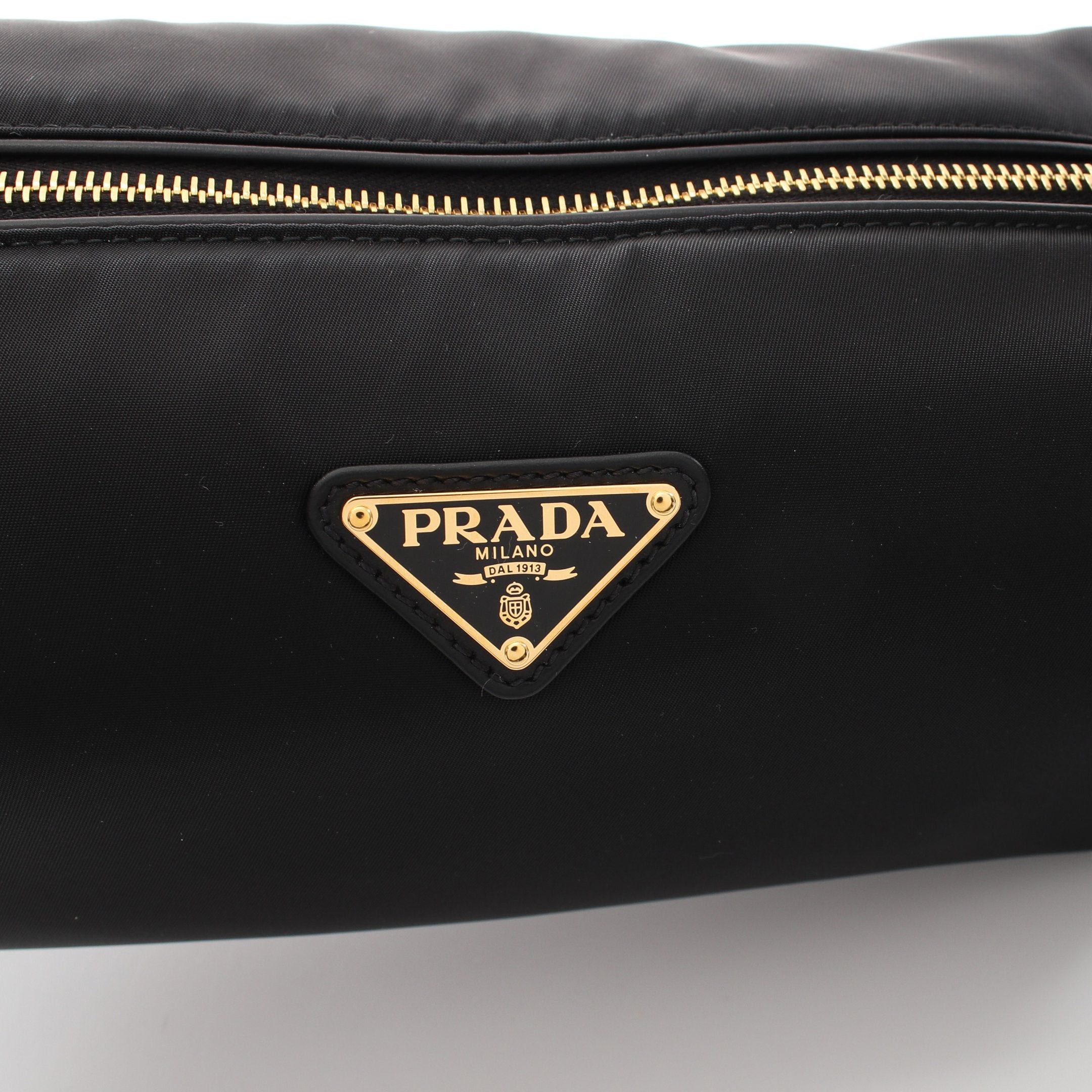 Prada Prada Tessuto Vitello Shoulder Bag Nylon Leather Black Size ONE SIZE - 9 Thumbnail