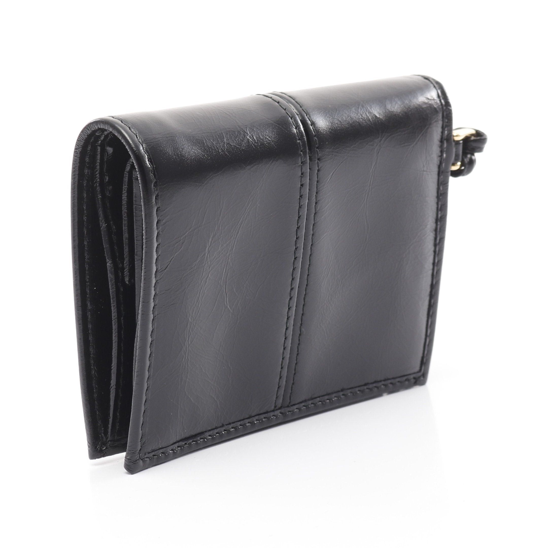 Prada Prada Soft Lux Bi-Fold Wallet Leather Black Size ONE SIZE - 2 Thumbnail