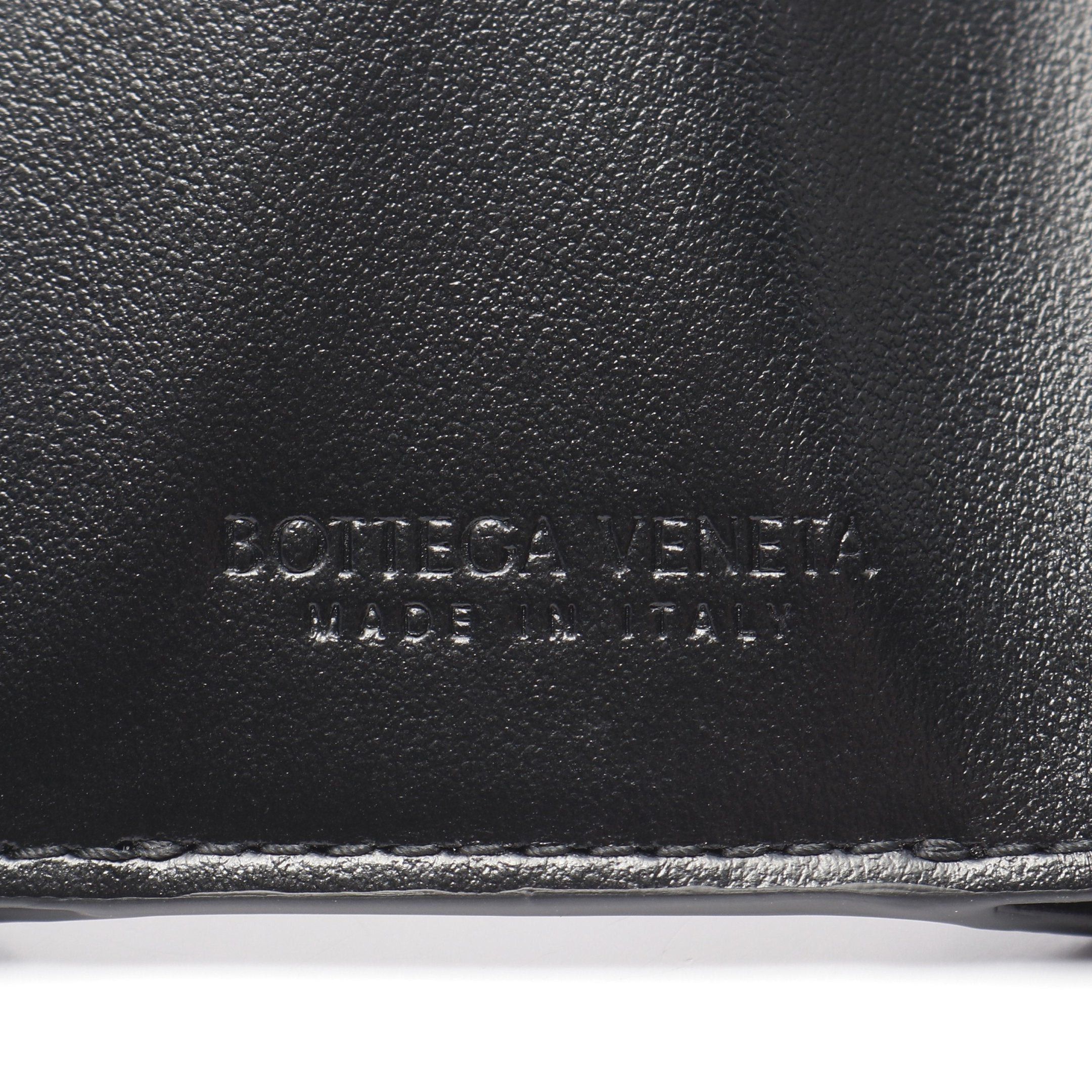 Bottega Veneta Bottega Veneta Intrecciato Tiny Trifold Wallet Leather Black Size ONE SIZE - 4 Thumbnail
