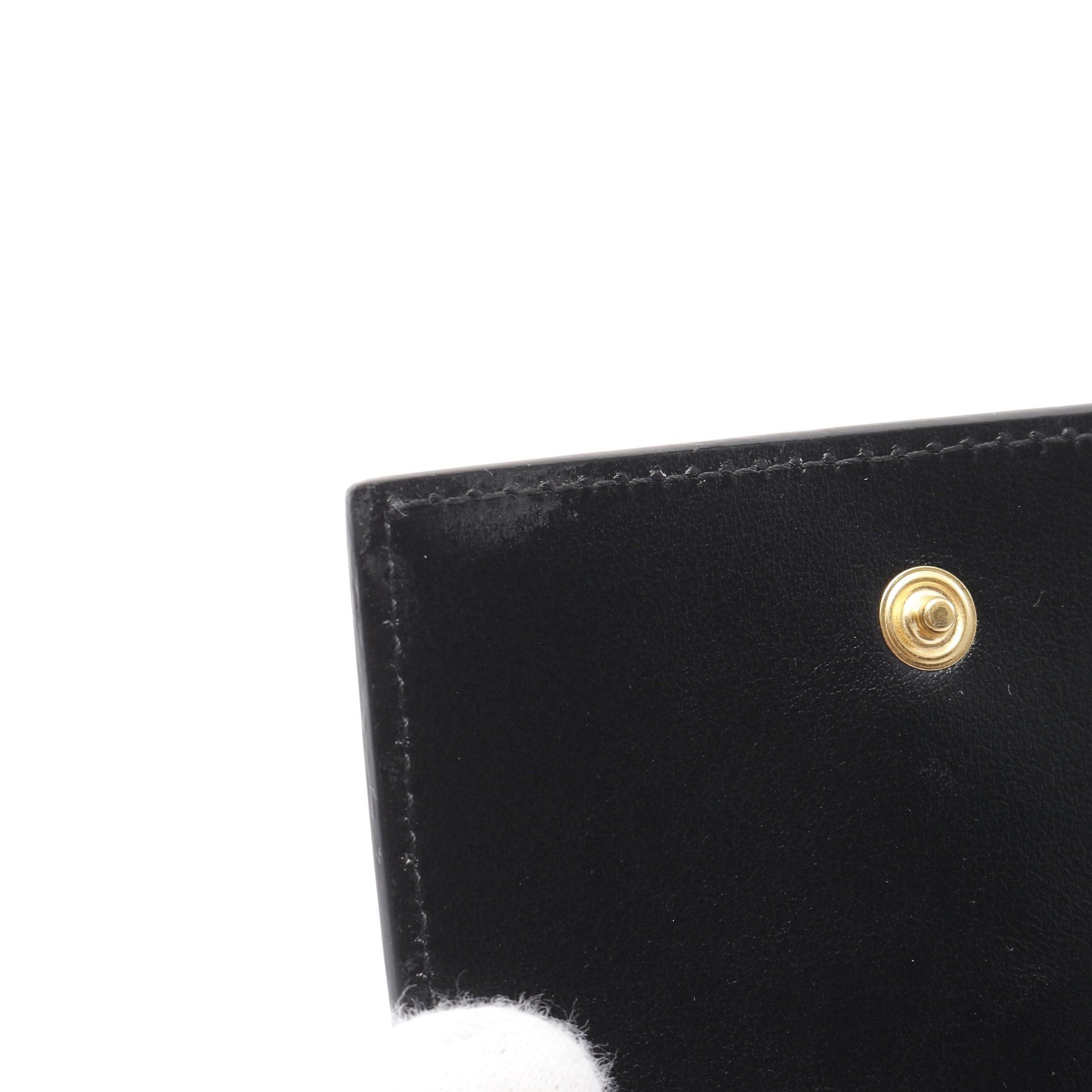 Bottega Veneta Bottega Veneta Intrecciato Tiny Trifold Wallet Leather Black Size ONE SIZE - 5 Thumbnail