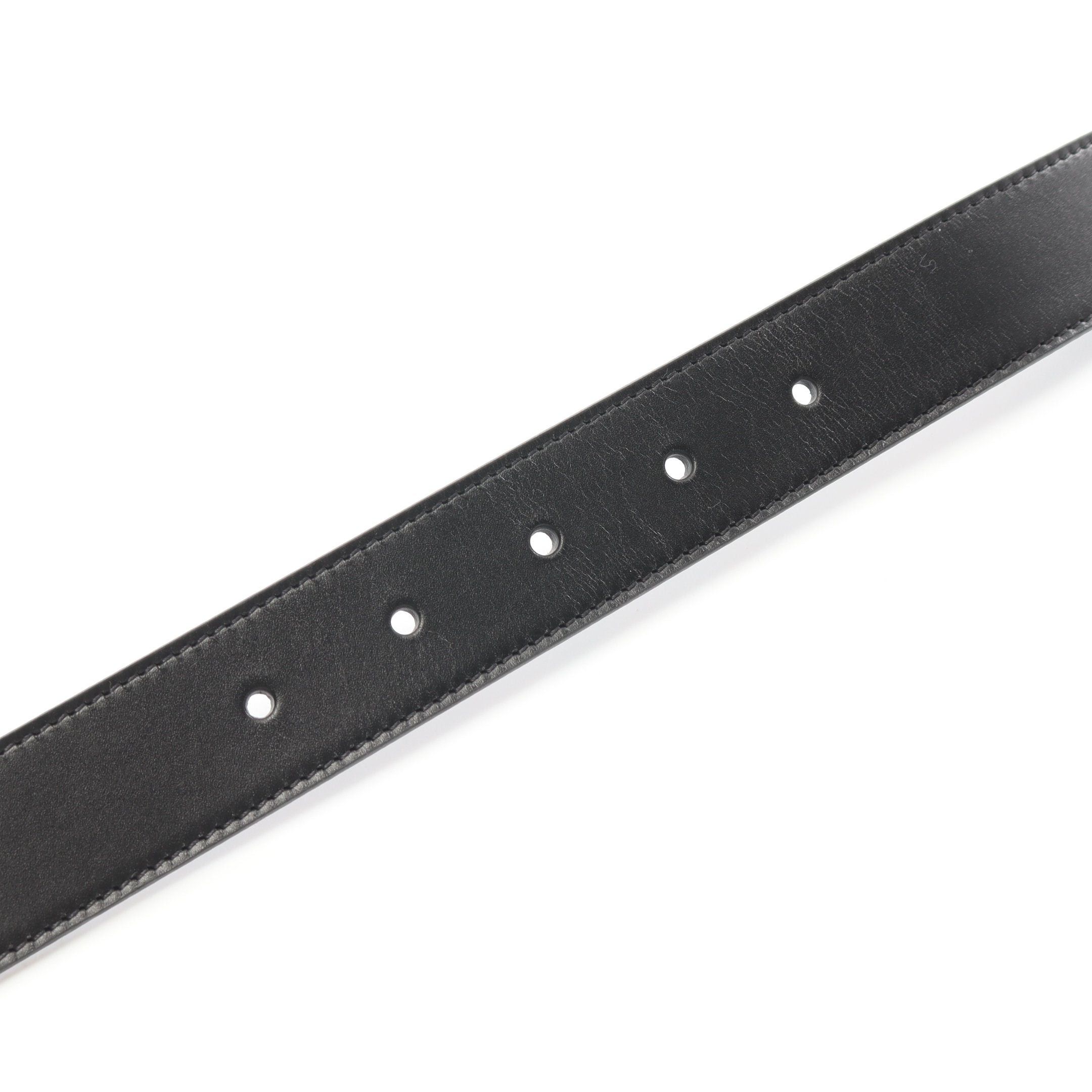 Celine Celine Triomphe Belt Leather Black Size ONE SIZE - 3 Thumbnail