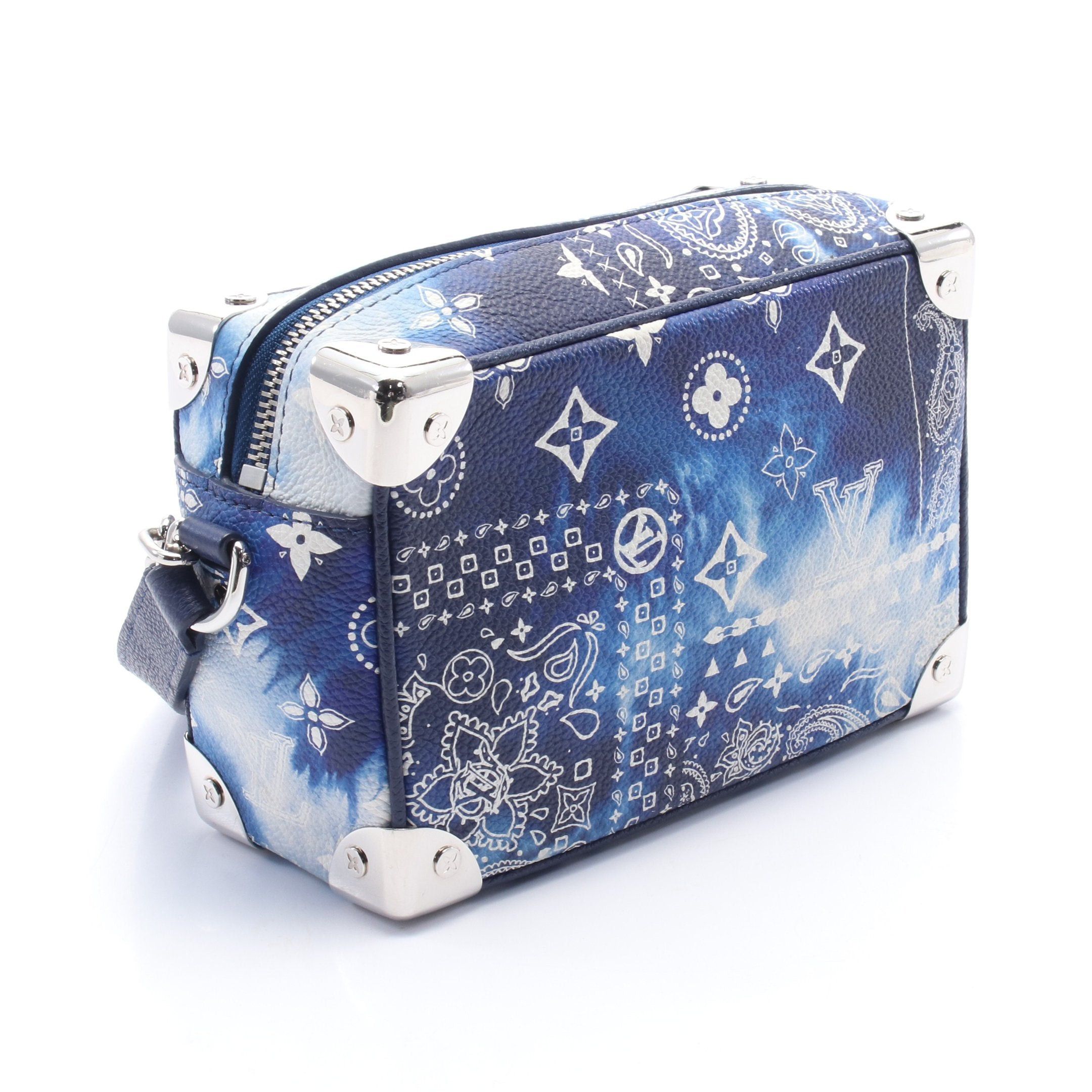 Louis Vuitton Louis Vuitton Mini Soft Trunk Chain Shoulder Bag Leather Navy Blue White Size ONE SIZE - 2 Thumbnail
