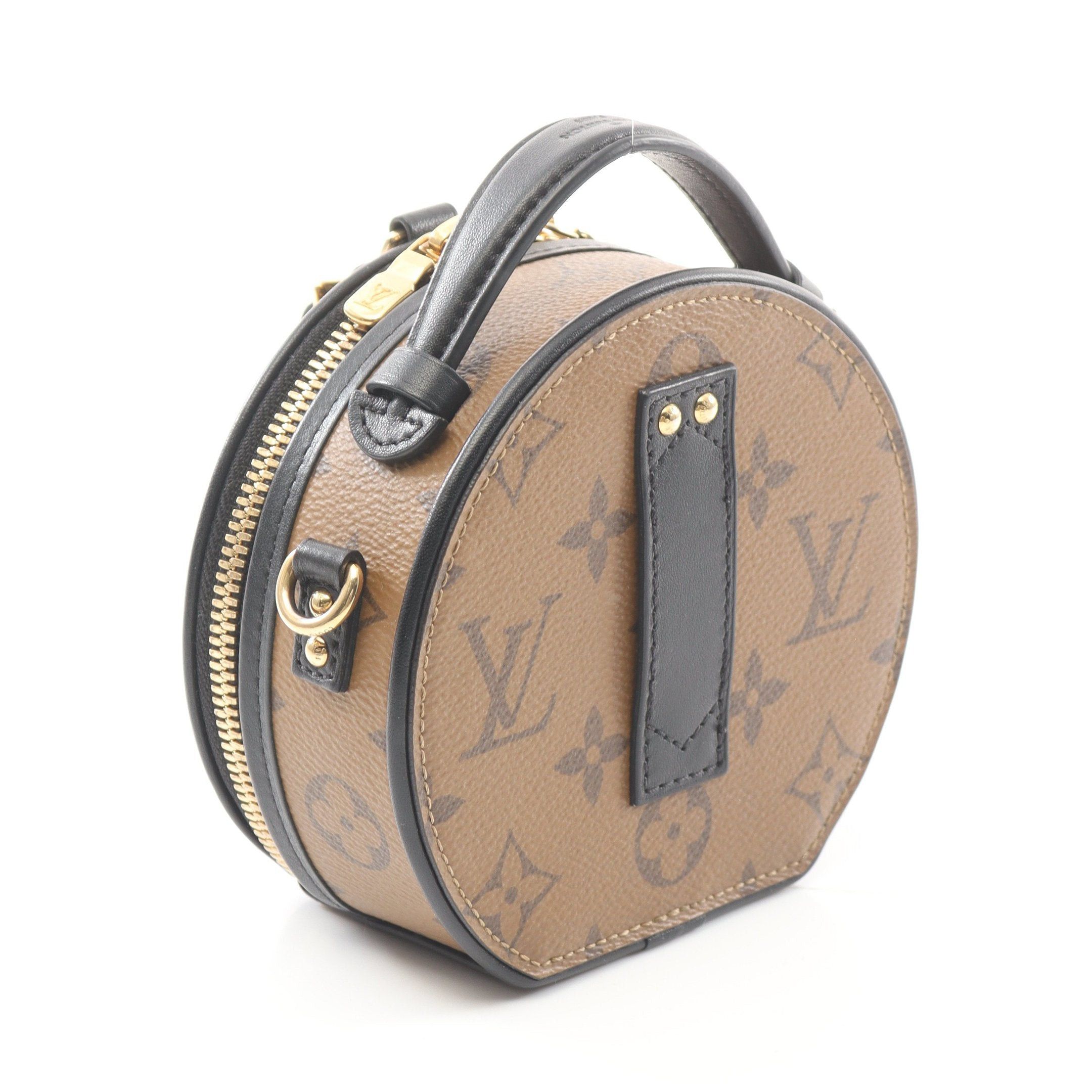 Louis Vuitton Louis Vuitton Mini Boatt Chapeau Monogram Reverse Handbag Leather Brown Black Size ONE SIZE - 2 Thumbnail