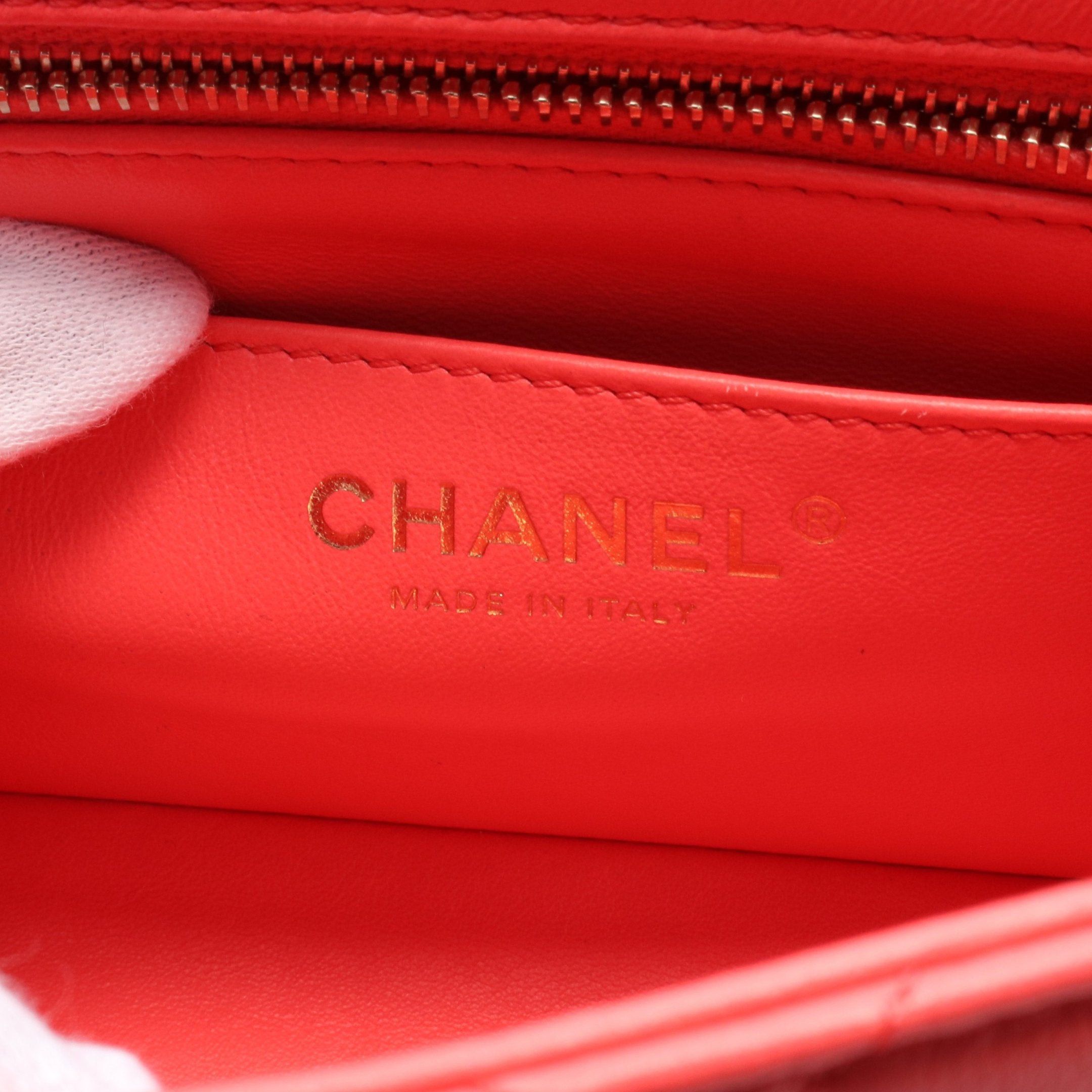 Chanel Chanel Mini Matelasse Camellia Chain Shoulder Bag Leather Coral Pink Matte Gold Hardware Size ONE SIZE - 4 Thumbnail