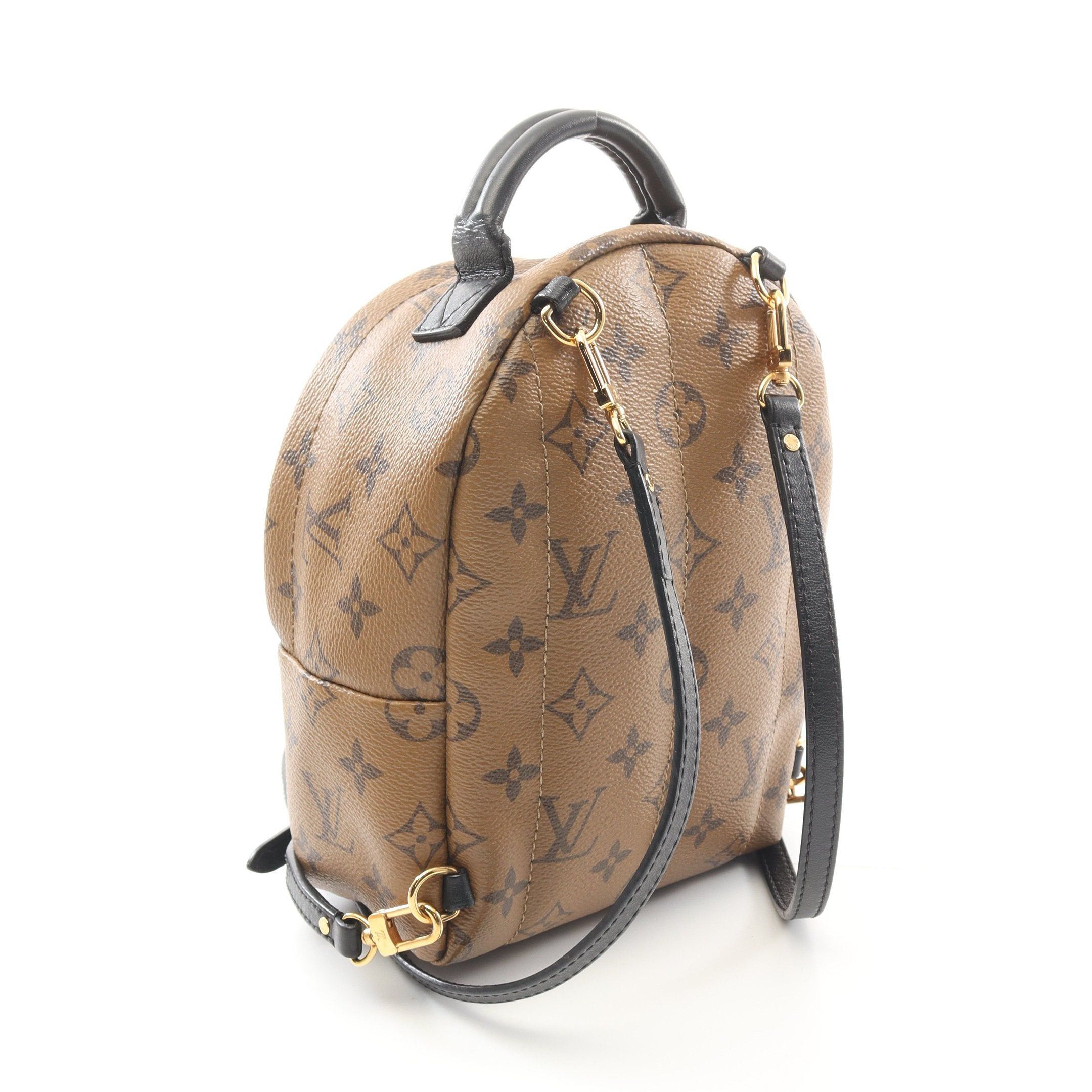 Louis Vuitton Louis Vuitton Palm Springs Backpack Mini Monogram Reverse Rucksack Leather Light Brown Dark Size ONE SIZE - 2 Thumbnail