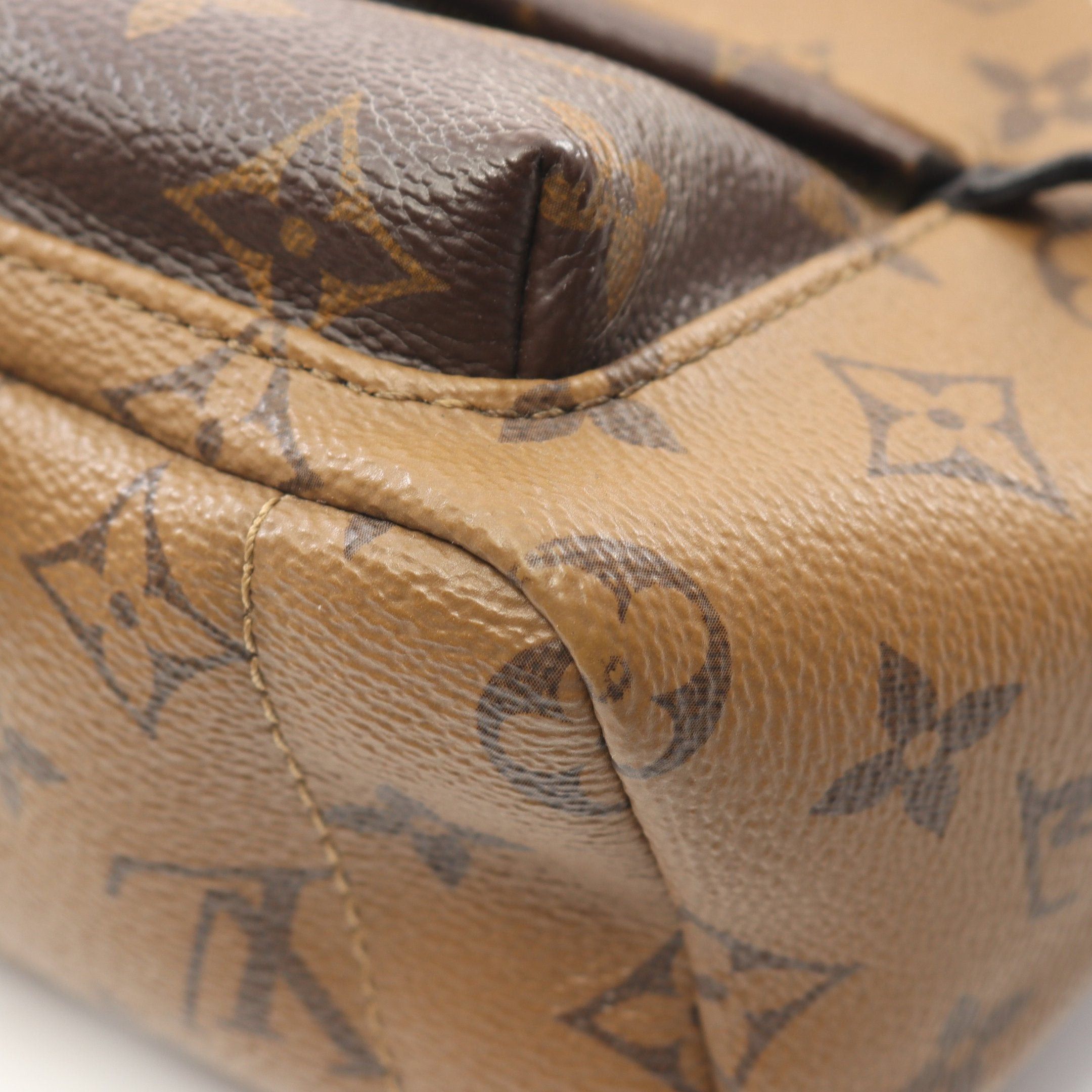 Louis Vuitton Louis Vuitton Palm Springs Backpack Mini Monogram Reverse Rucksack Leather Light Brown Dark Size ONE SIZE - 6 Thumbnail