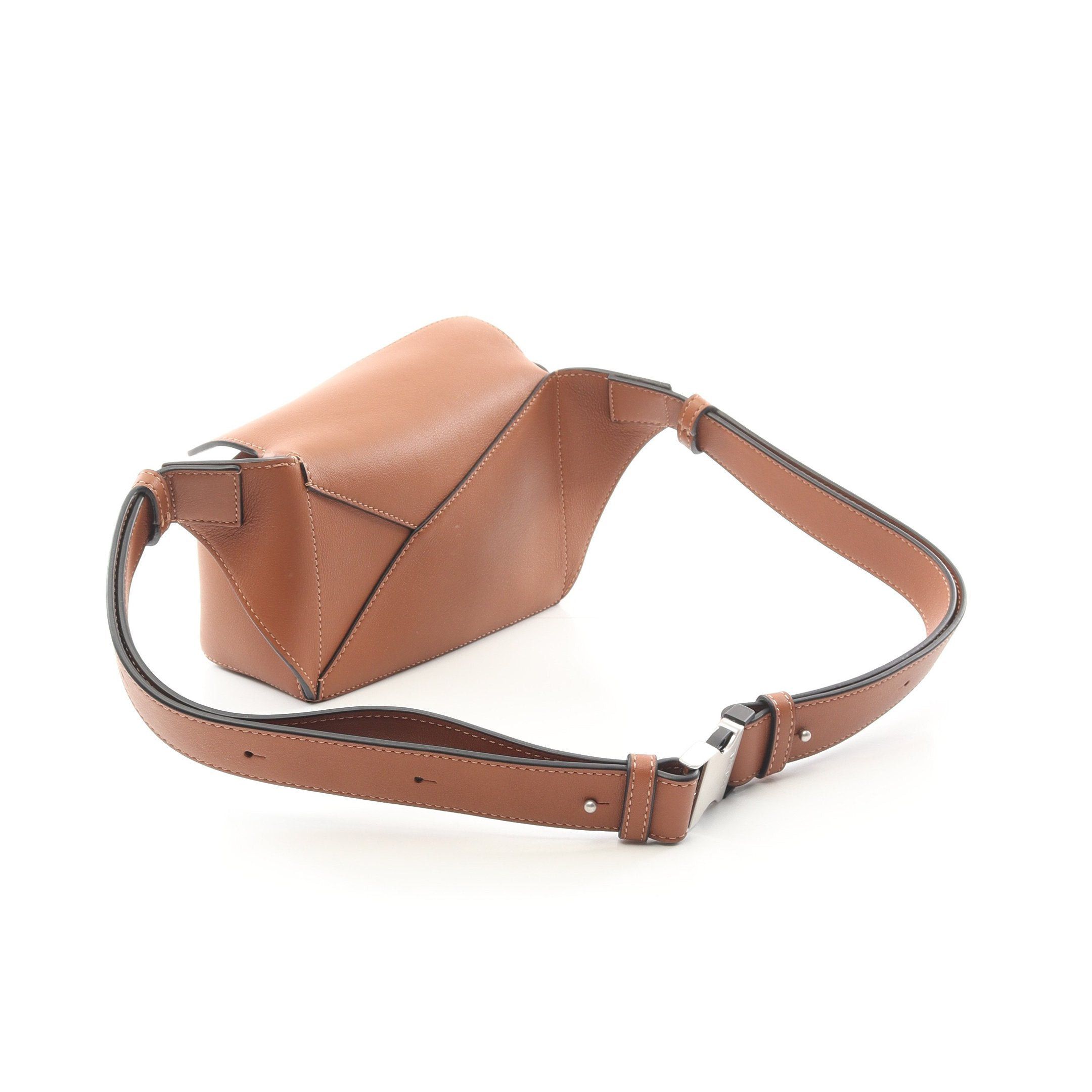 Loewe Loewe Puzzle Bum Bag Mini Body Waist Leather Brown Size ONE SIZE - 2 Thumbnail