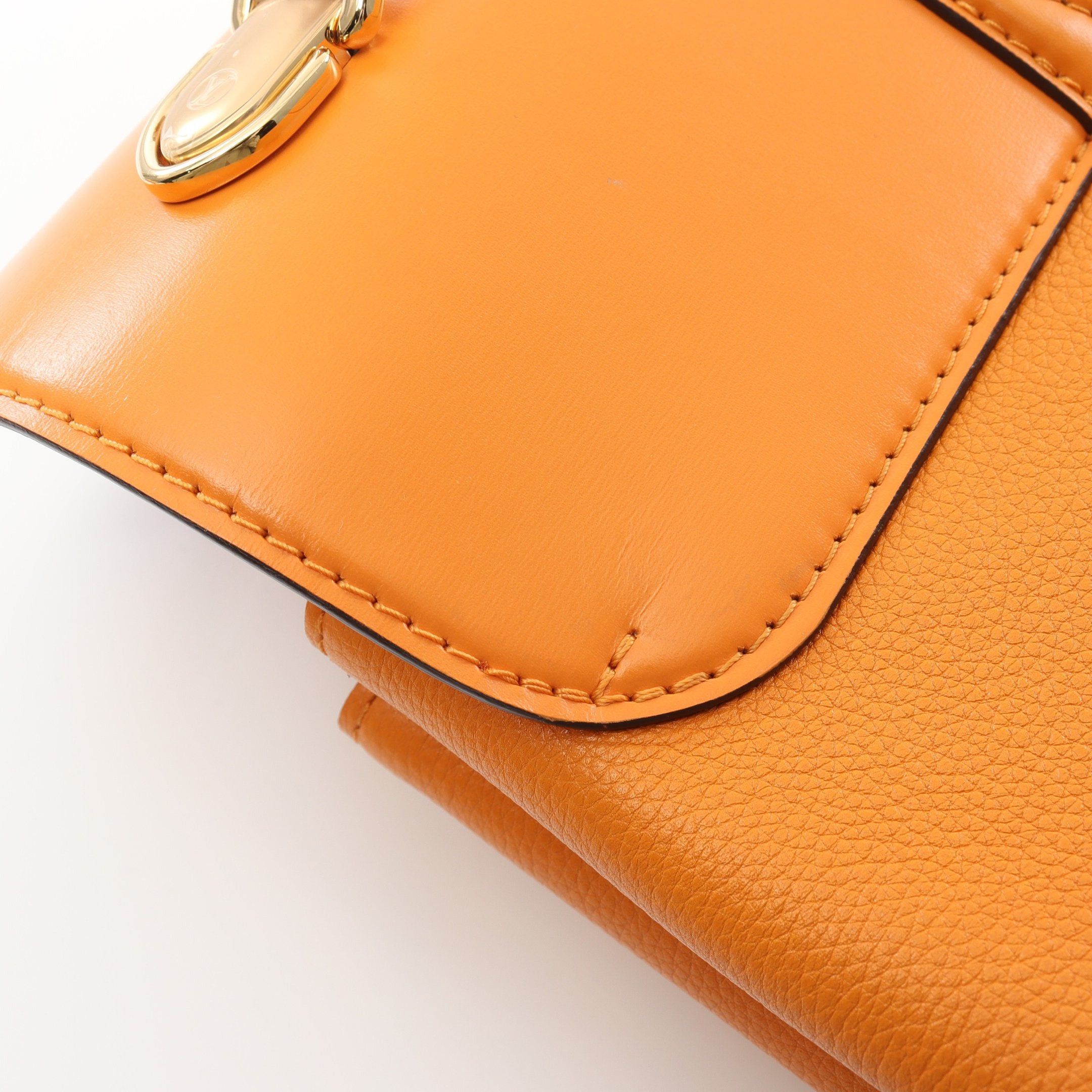 Louis Vuitton Louis Vuitton Rose De Van Pm Handbag Leather Orange Size ONE SIZE - 8 Thumbnail