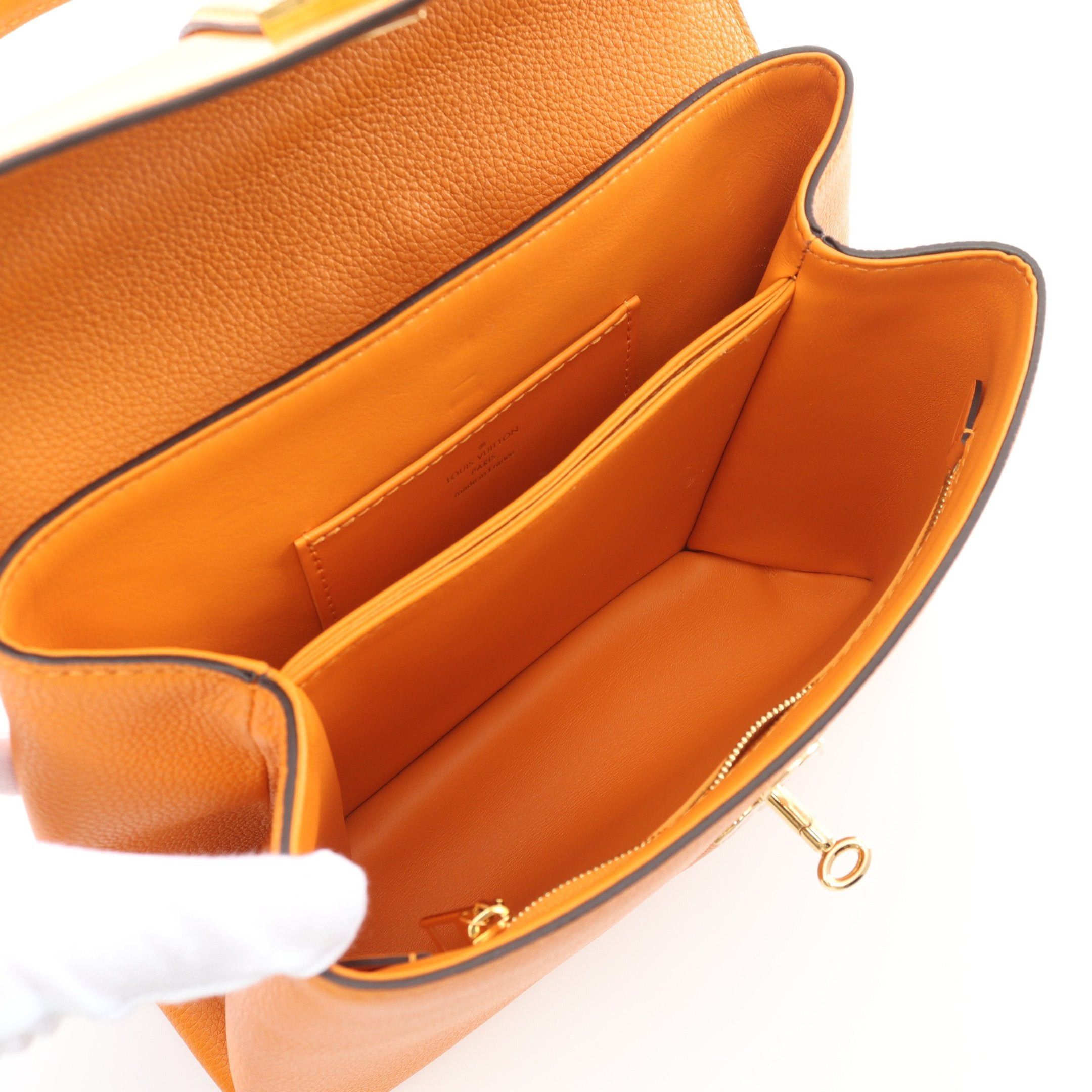 Louis Vuitton Louis Vuitton Rose De Van Pm Handbag Leather Orange Size ONE SIZE - 3 Thumbnail