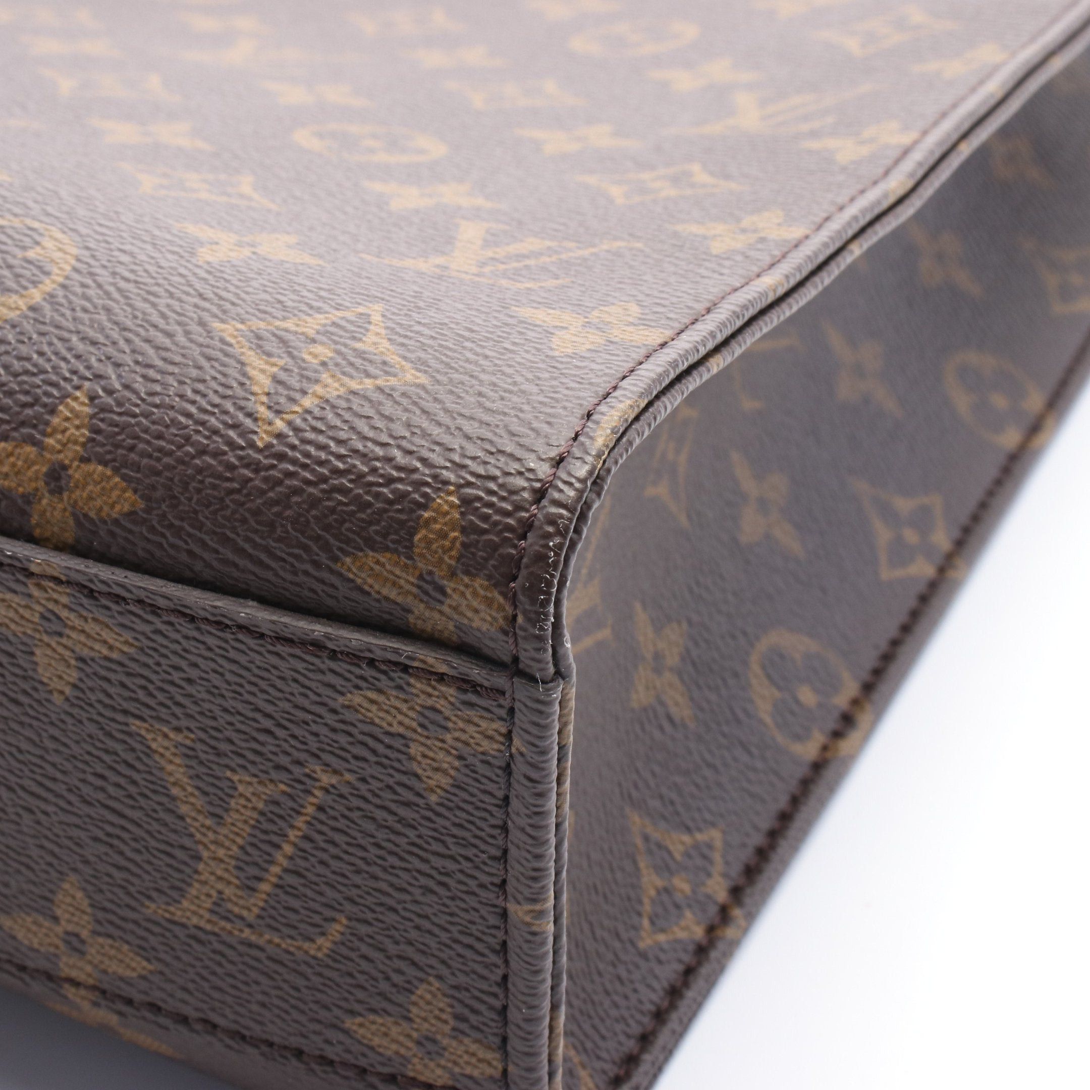 Louis Vuitton Louis Vuitton Sac Plat Pm Monogram Handbag Tote Bag Leather Brown Size ONE SIZE - 7 Thumbnail