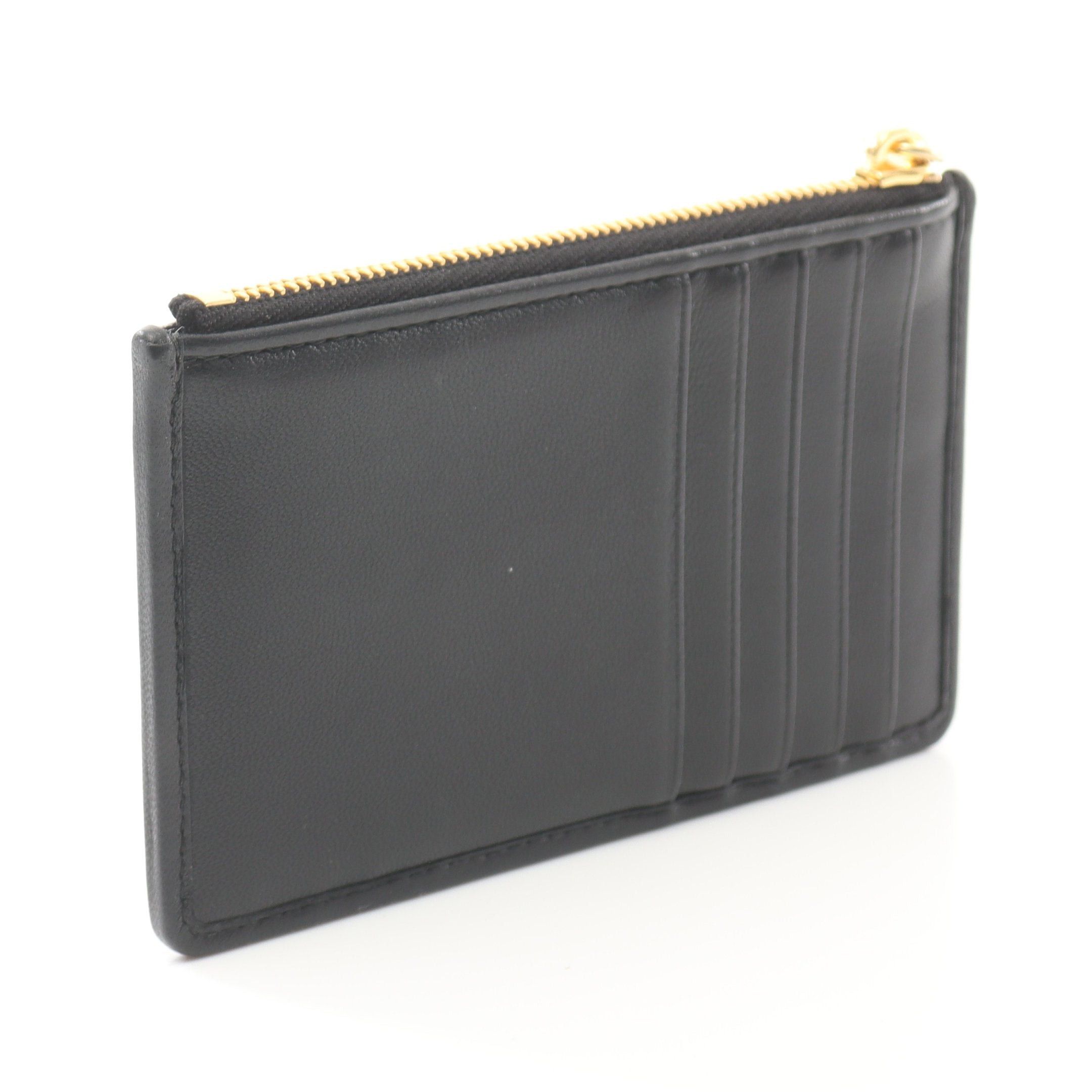 Miu Miu Miu Miu Matelasse Coin Purse Card Case Leather Black Size ONE SIZE - 2 Thumbnail