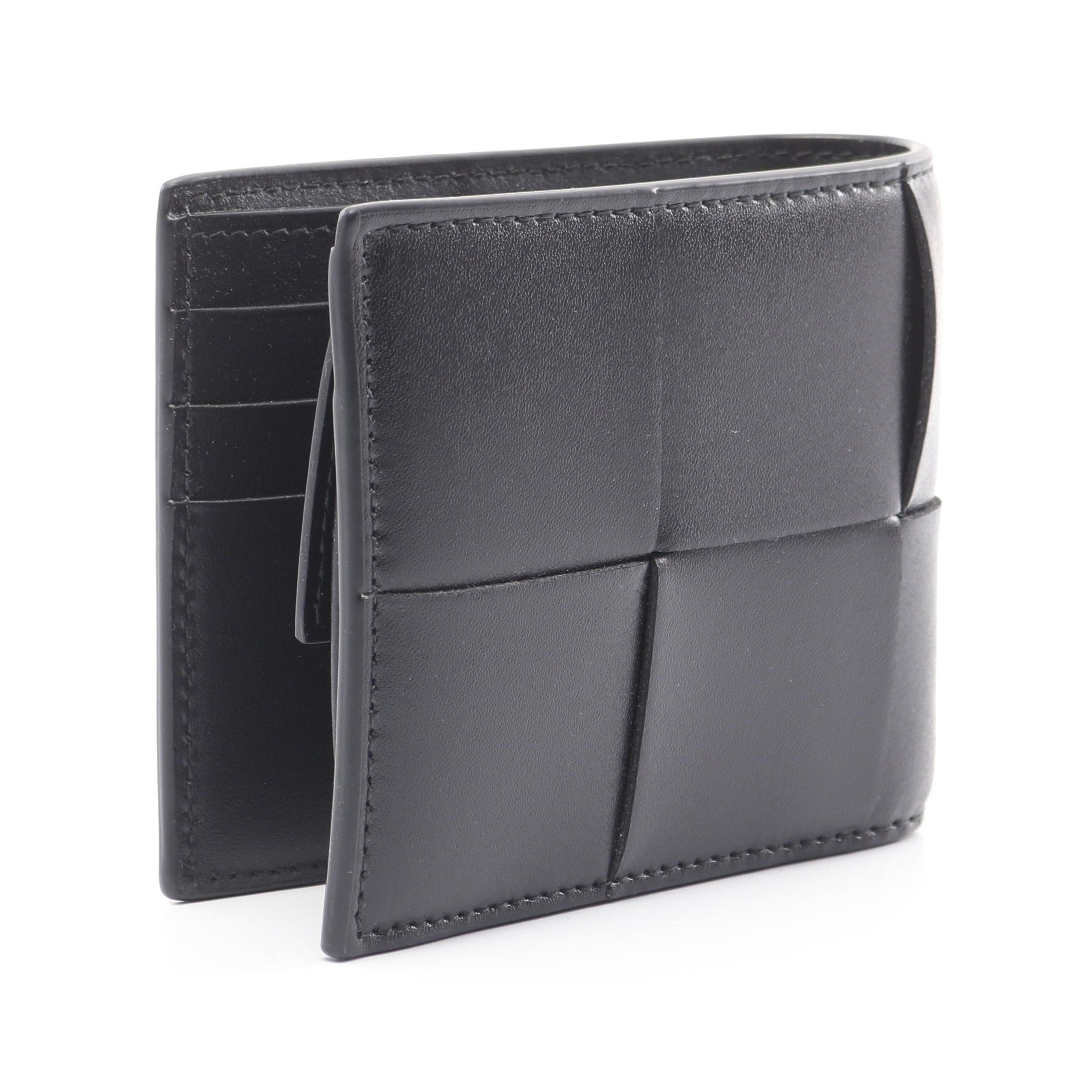 Bottega Veneta Bottega Veneta Cassette Bi-Fold Wallet Leather Black Size ONE SIZE - 2 Thumbnail