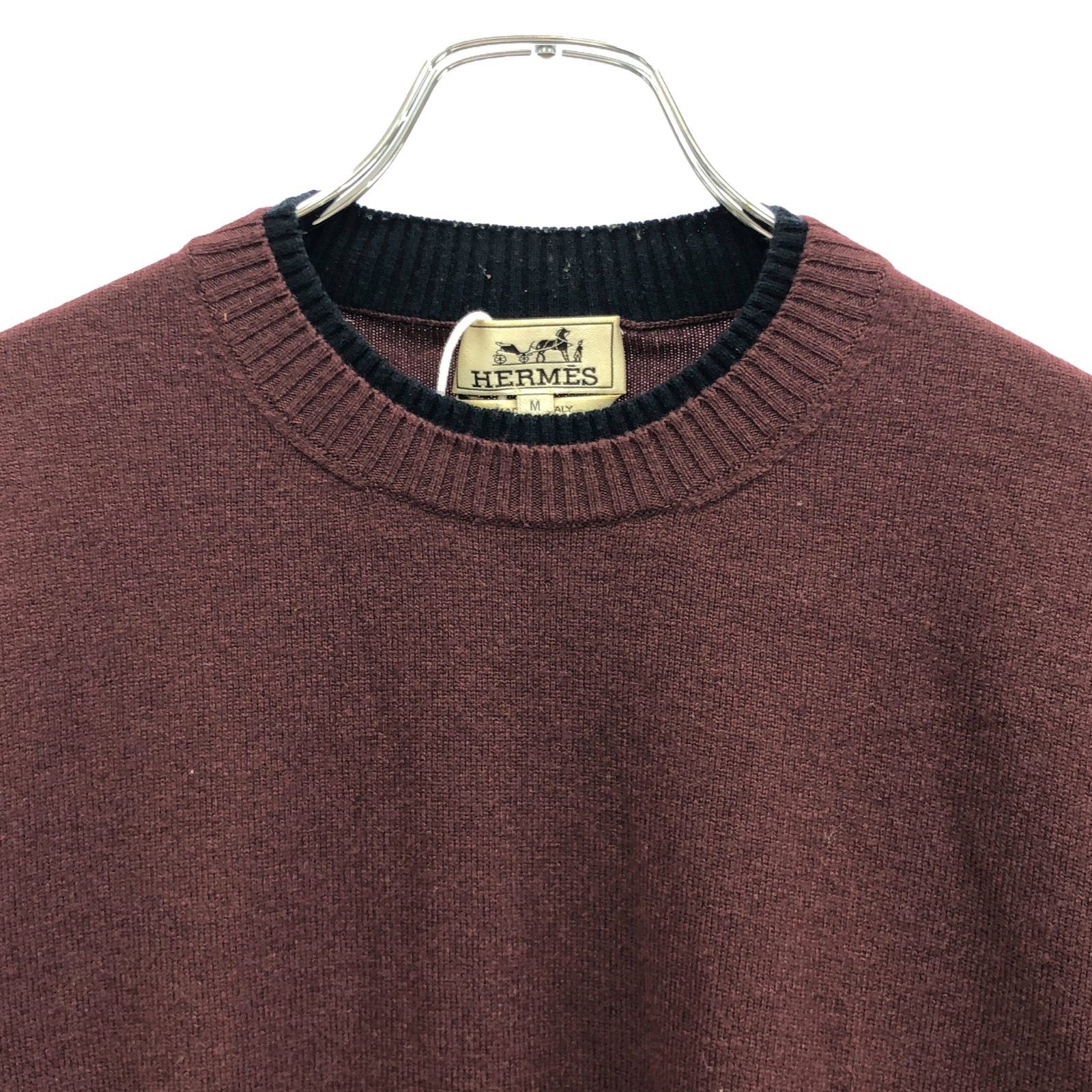 Hermes Hermes Knitwear/Sweaters Knit Wool Bordeaux Size ONE SIZE - 3 Thumbnail