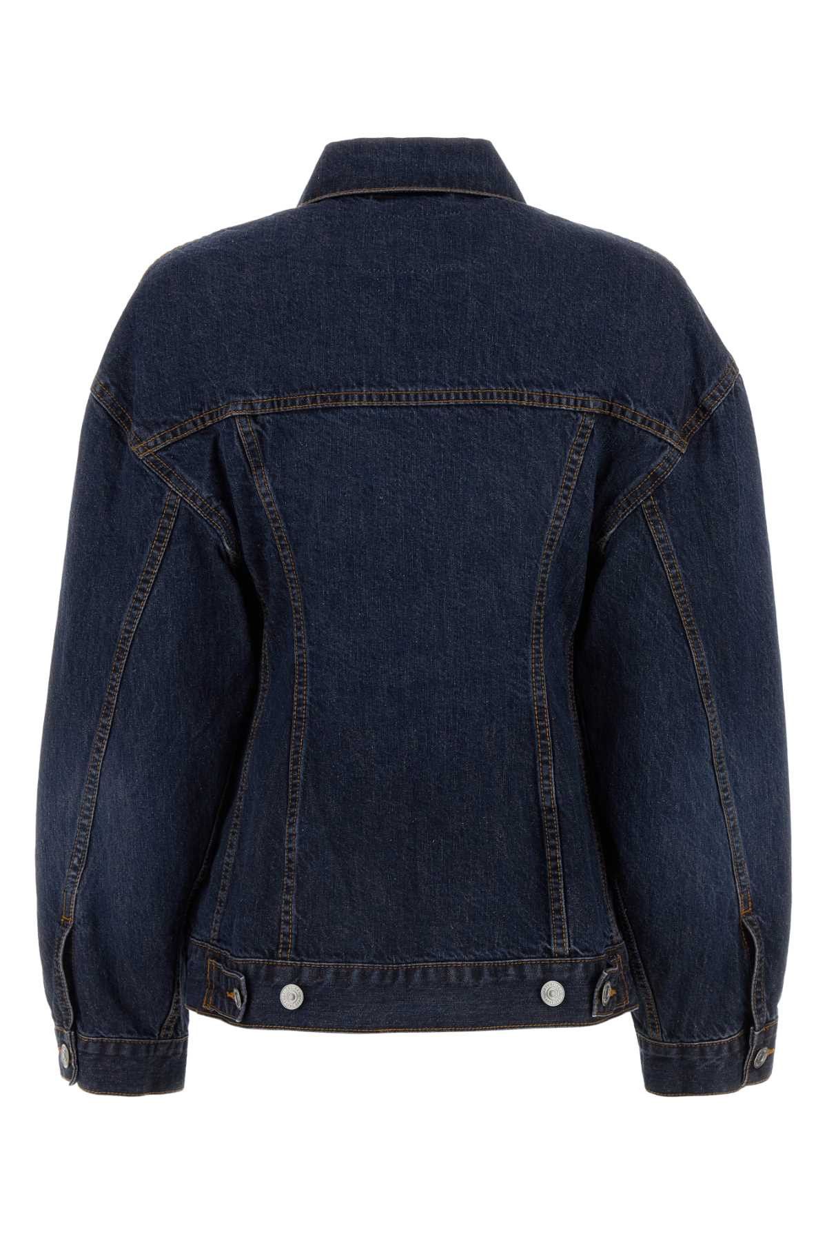 Balenciaga Dark Blue Denim Hourglass Jacket Size XS / US 0-2 / IT 36-38 - 2 Thumbnail
