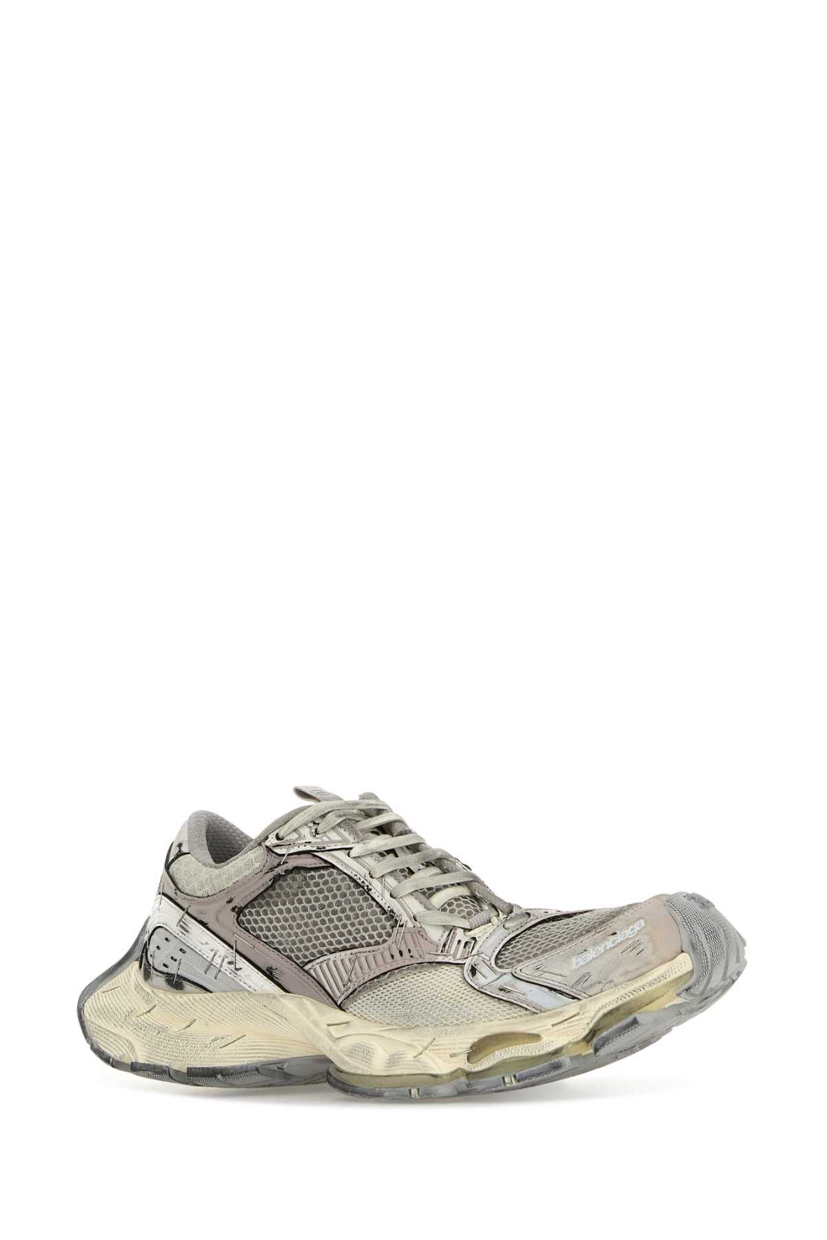 Balenciaga Multicolor Synthetic Leather And Mesh Stapler Sneakers Size US 8 / IT 38 - 2 Thumbnail