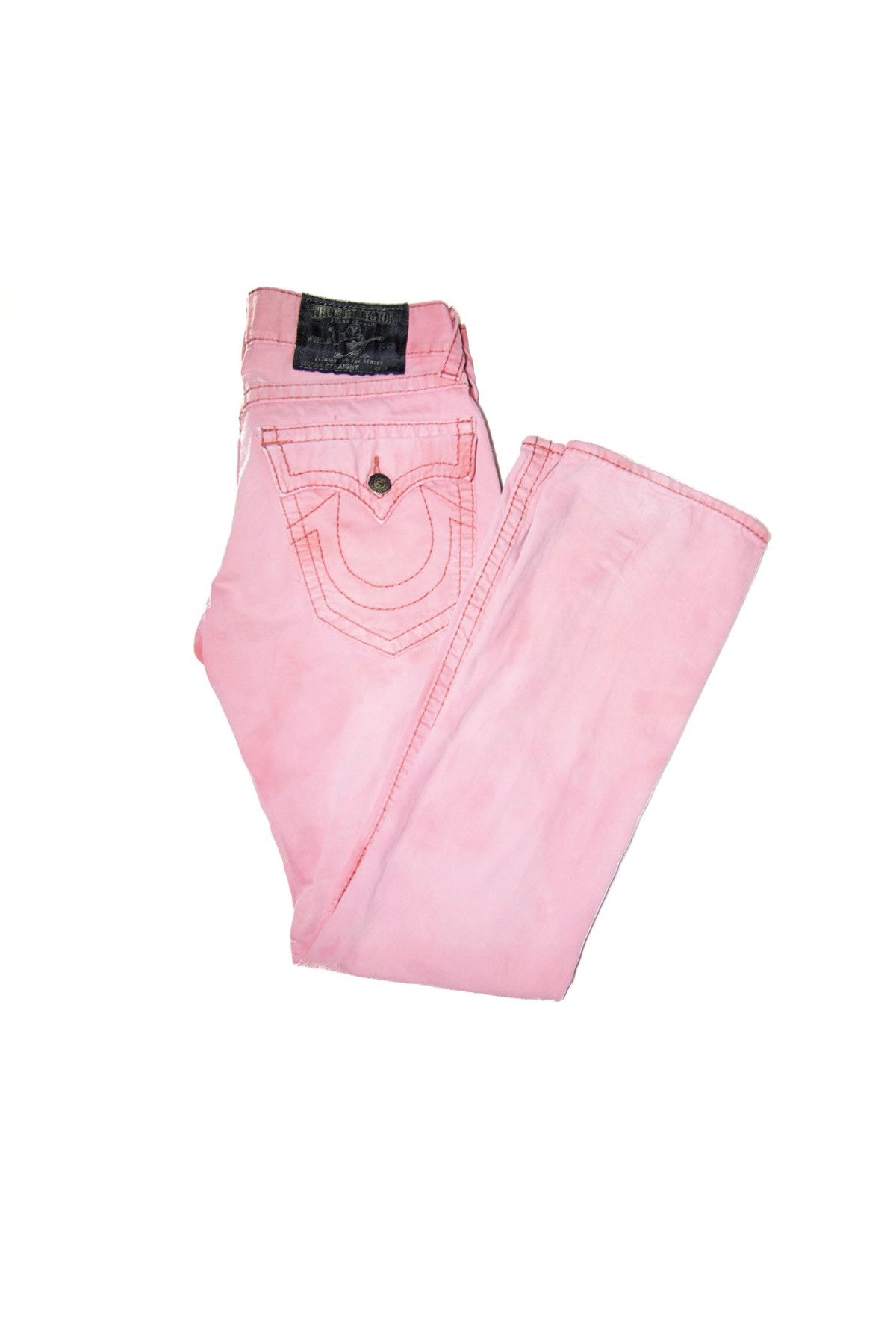 True Religion Custom Dyed Pink Straight True Religion Jeans Size US 30 / EU 46 - 1 Thumbnail