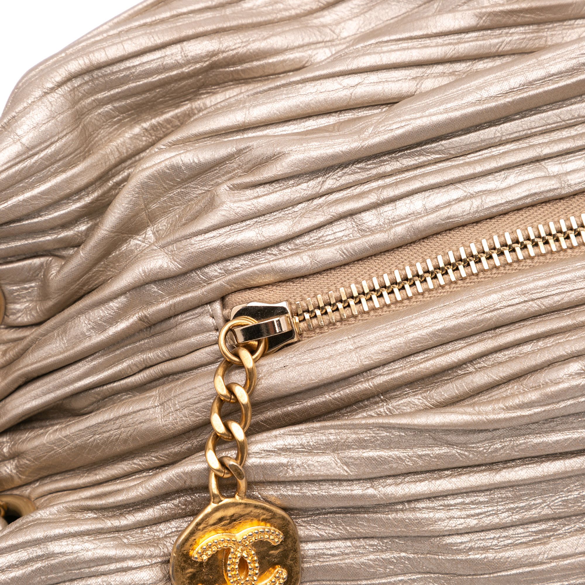 Chanel Chanel Medium Metallic Calfskin Coco Pleats Drawstring Backpack Size ONE SIZE - 7 Thumbnail