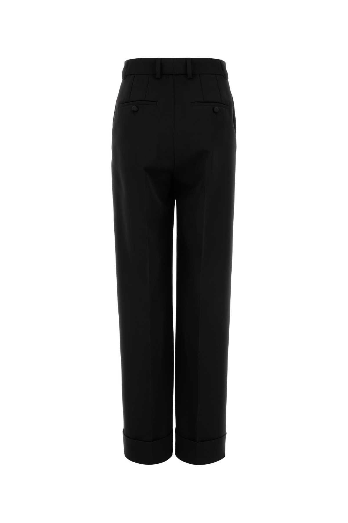 Dolce & Gabbana Black Wool Pant Size 26" / US 2 / IT 38 - 2 Thumbnail