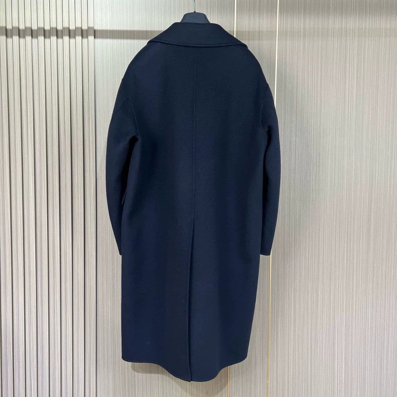 Max Mara Maxmara Navy Wool Collar Coat Size US M / EU 48-50 / 2 - 5 Thumbnail