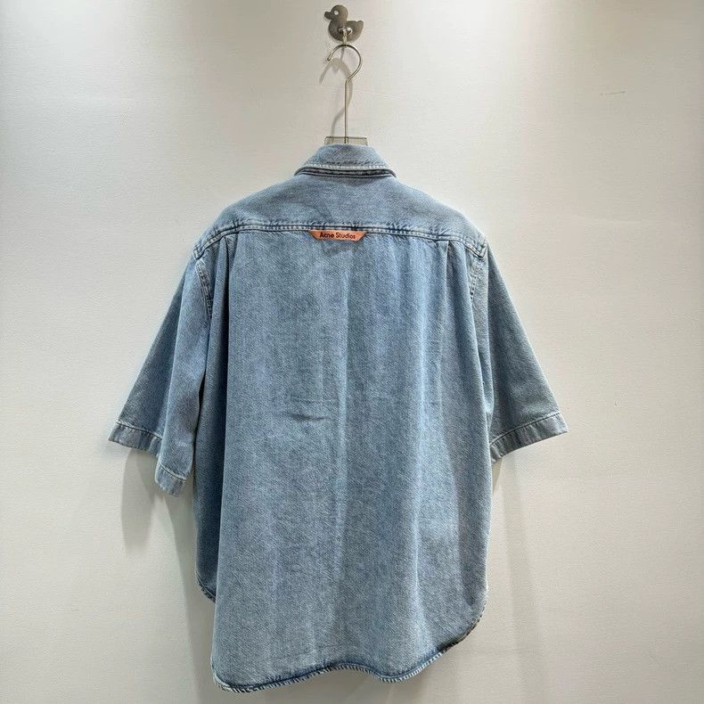 Acne Studios Acne Studio Blue Short Sleeve Shirt Jacket Size US L / EU 52-54 / 3 - 3 Thumbnail