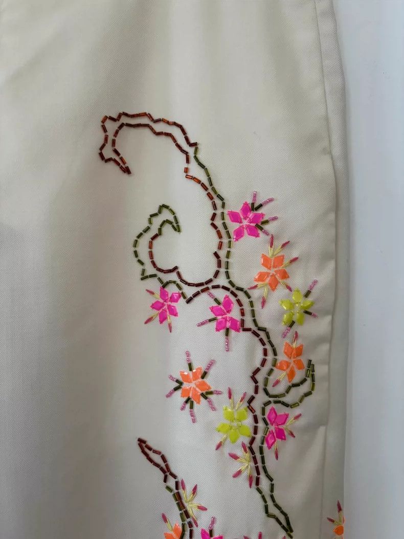 Versace Gianni Versace Embroidered Wool Trousers for Men Size US 44 / EU 60 - 4 Thumbnail