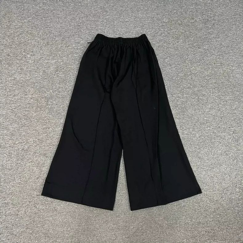 Y-3 Y-3 Black Wide-Leg Pants Size M Size US 32 / EU 48 - 2 Thumbnail