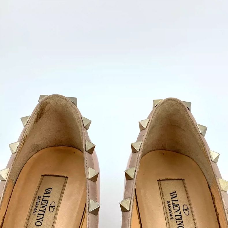 Valentino Valentino Orange Studded Pointed High Heel Shoes Size US 7 / IT 37 - 9 Thumbnail