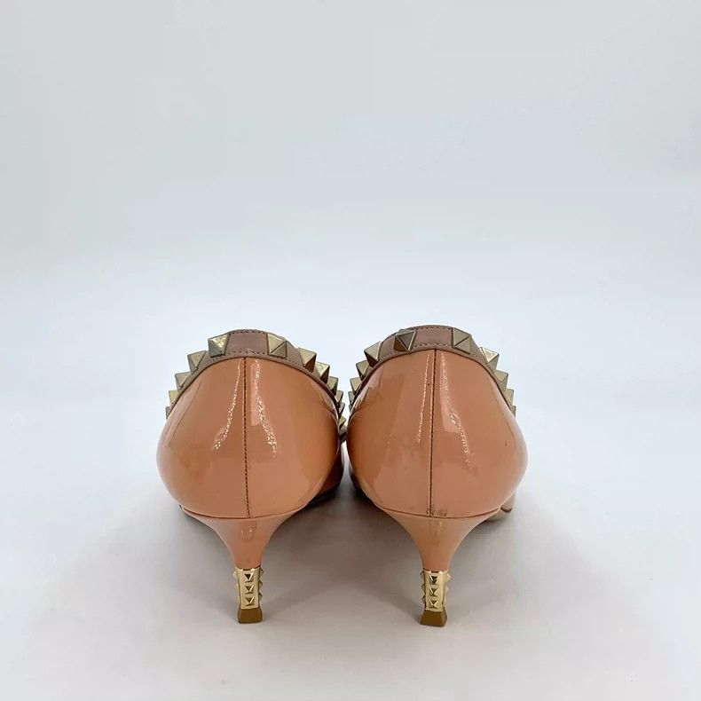 Valentino Valentino Orange Studded Pointed High Heel Shoes Size US 7 / IT 37 - 4 Thumbnail