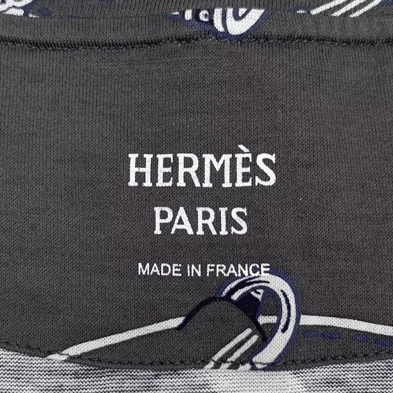 Hermes Black Short Sleeve T-shirt with Chain Print Size US M / EU 48-50 / 2 - 5 Thumbnail
