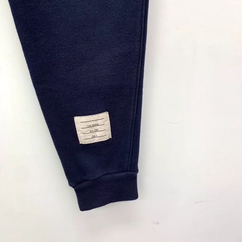 Thom Browne Classic Navy Drawstring Sweatpants by Thom Browne Size US 26 / EU 42 - 5 Thumbnail