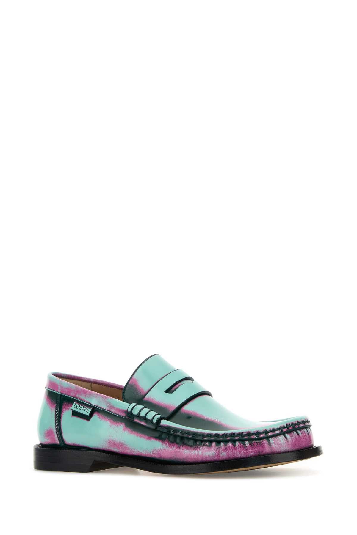 Loewe Multicolor Leather Campo Loafers Size US 6 / IT 36 - 2 Thumbnail