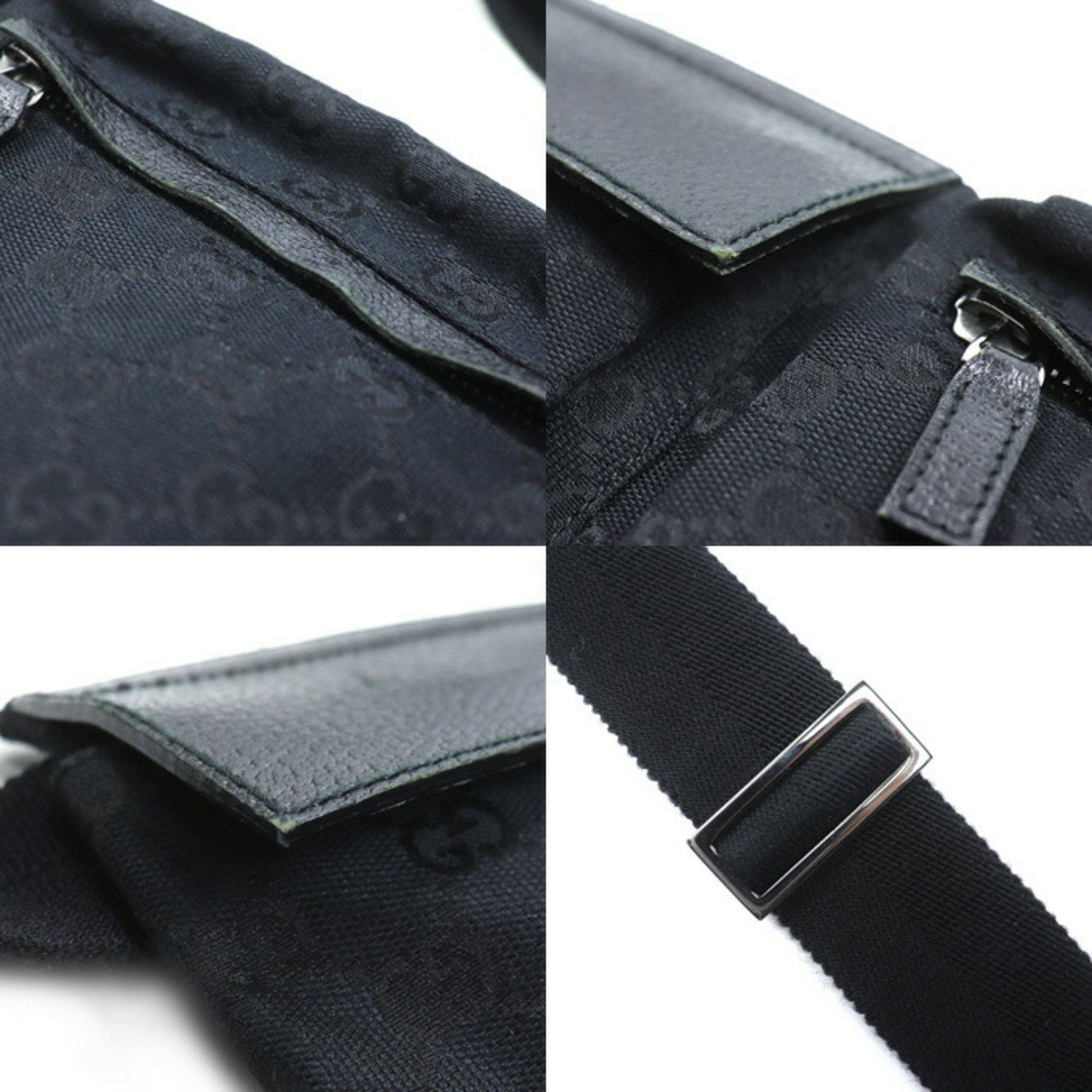 Gucci GUCCI GG Canvas Belt Bag Waist Black 28566 Body Men's Size ONE SIZE - 5 Thumbnail