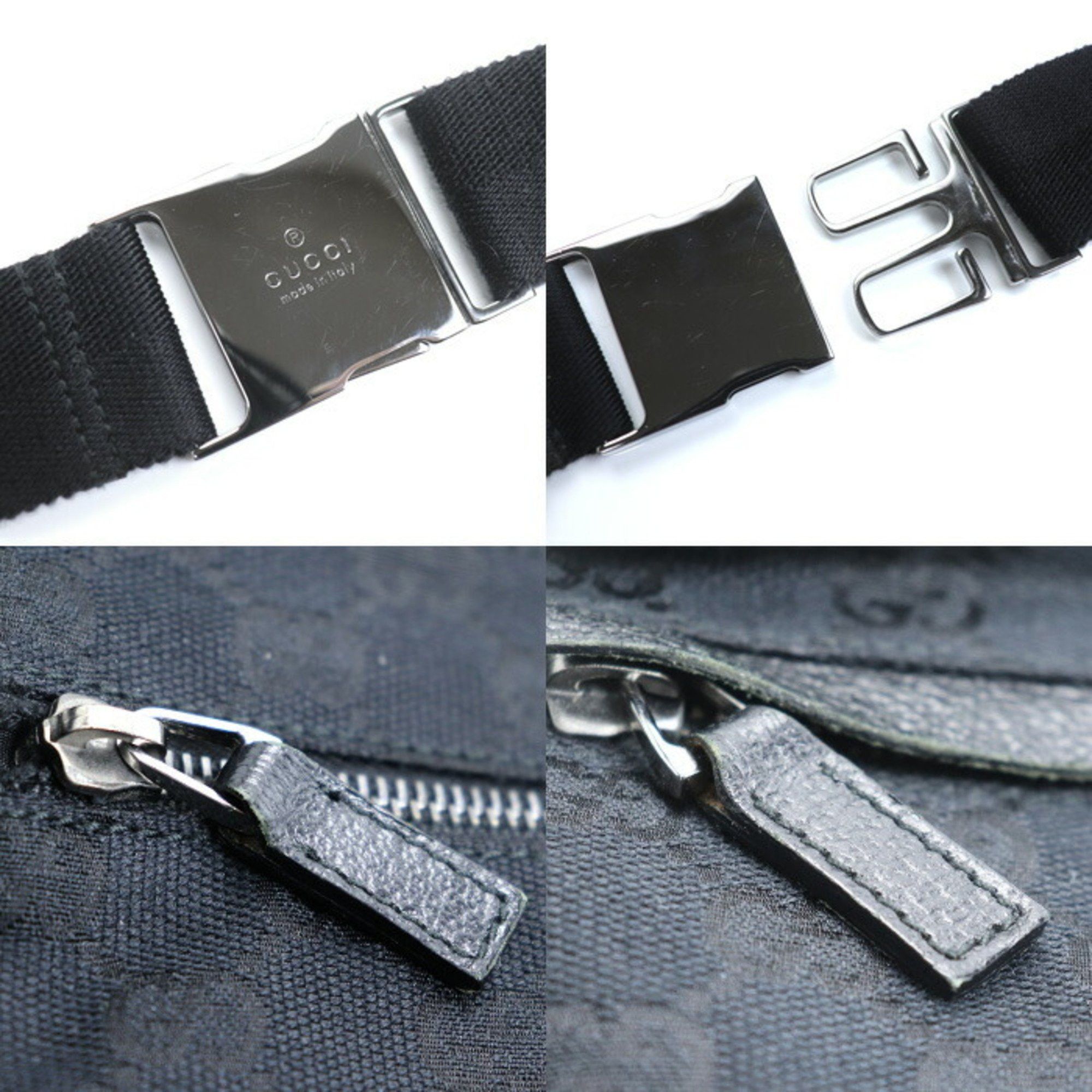Gucci GUCCI GG Canvas Belt Bag Waist Black 28566 Body Men's Size ONE SIZE - 6 Thumbnail