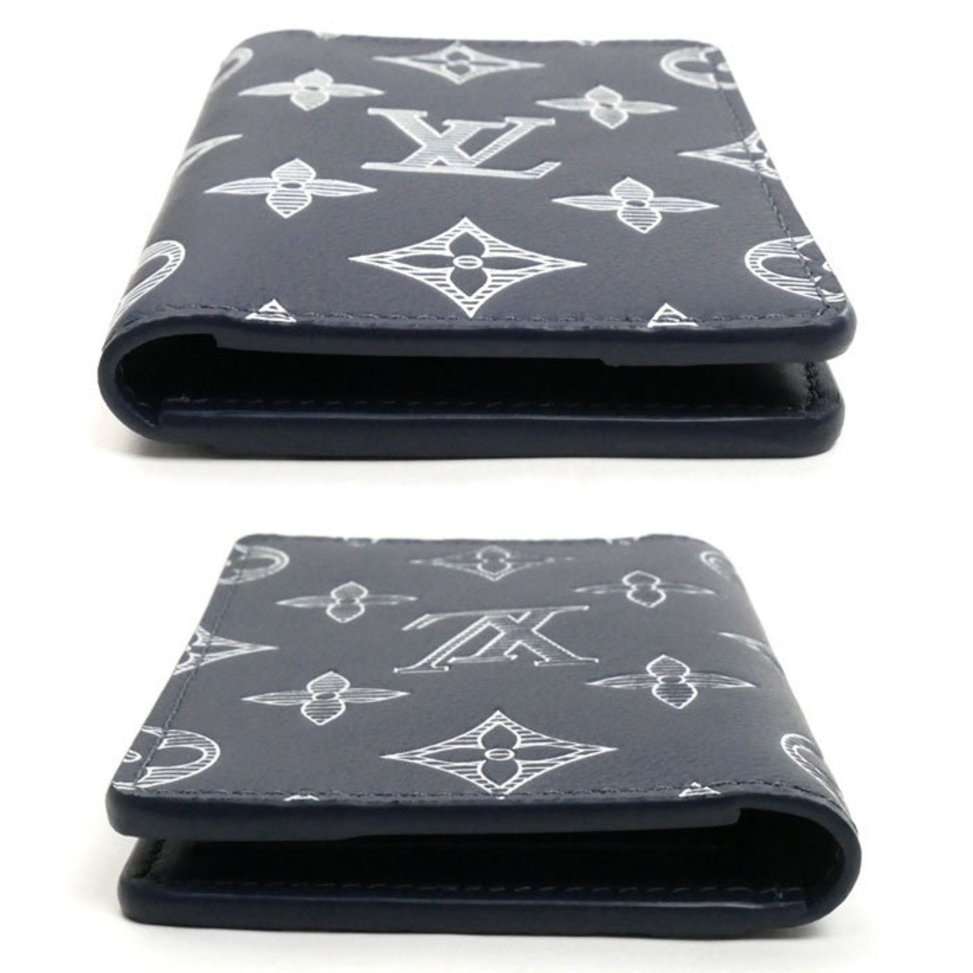 Louis Vuitton Louis Vuitton Organizer de Poche Card Case Navy M83378 Men's Size ONE SIZE - 4 Thumbnail