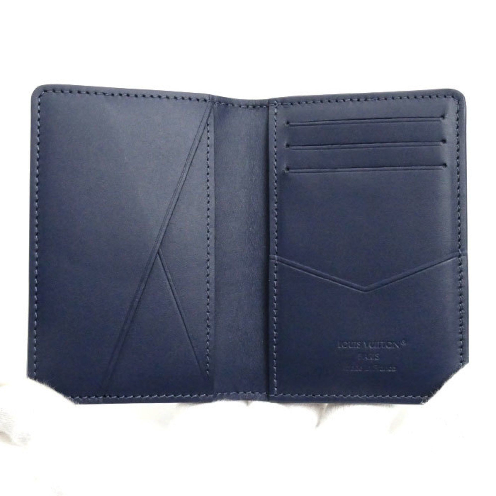 Louis Vuitton Louis Vuitton Organizer de Poche Card Case Navy M83378 Men's Size ONE SIZE - 5 Thumbnail