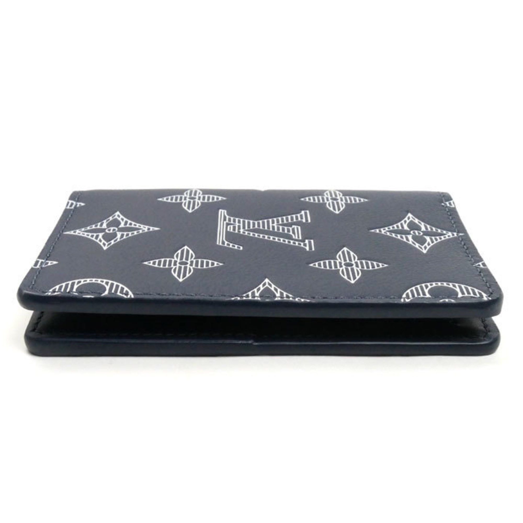 Louis Vuitton Louis Vuitton Organizer de Poche Card Case Navy M83378 Men's Size ONE SIZE - 3 Thumbnail
