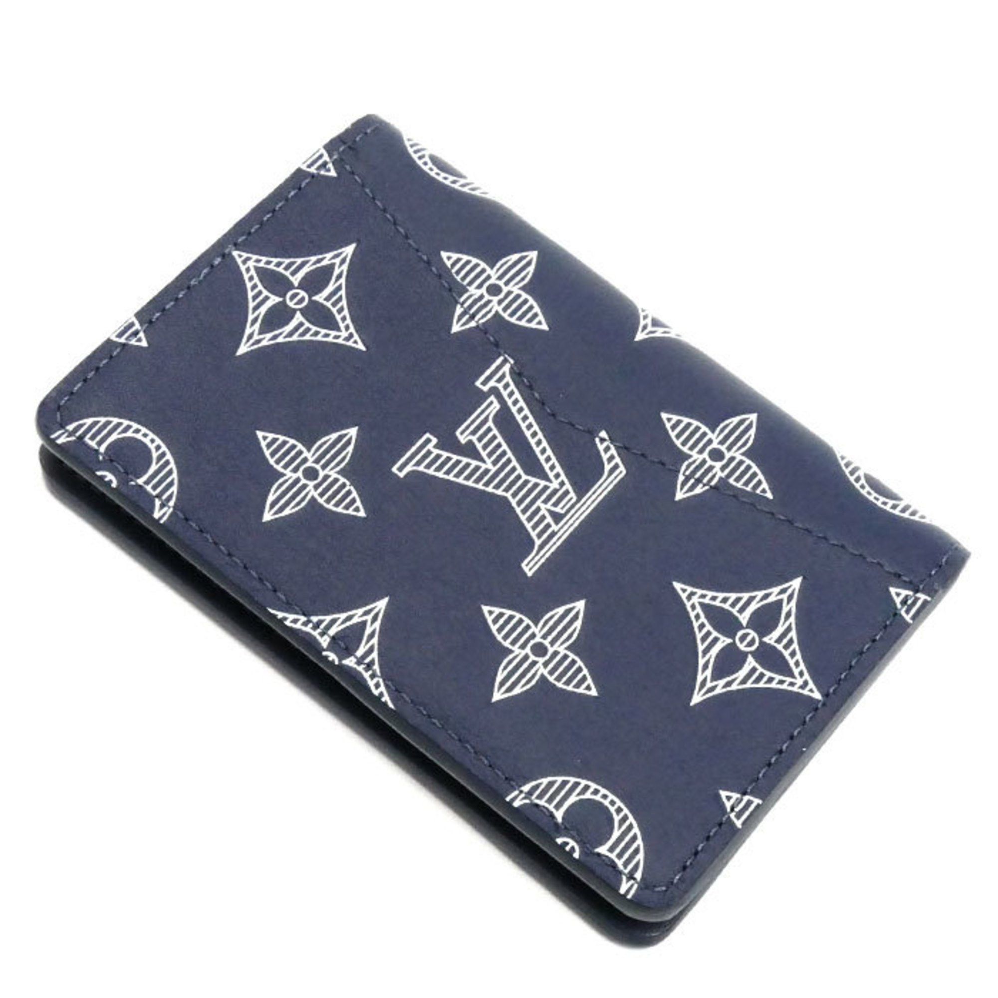 Louis Vuitton Louis Vuitton Organizer de Poche Card Case Navy M83378 Men's Size ONE SIZE - 2 Thumbnail