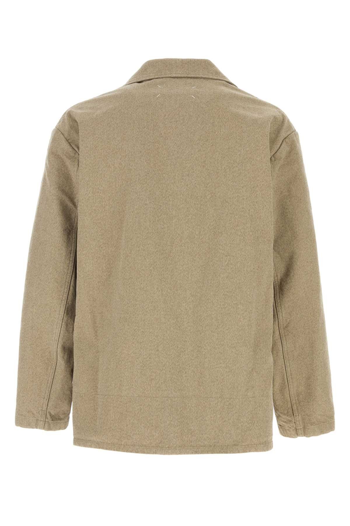 Maison Margiela Melange Cappuccino Cotton Blazer Size US L / EU 52-54 / 3 - 2 Thumbnail