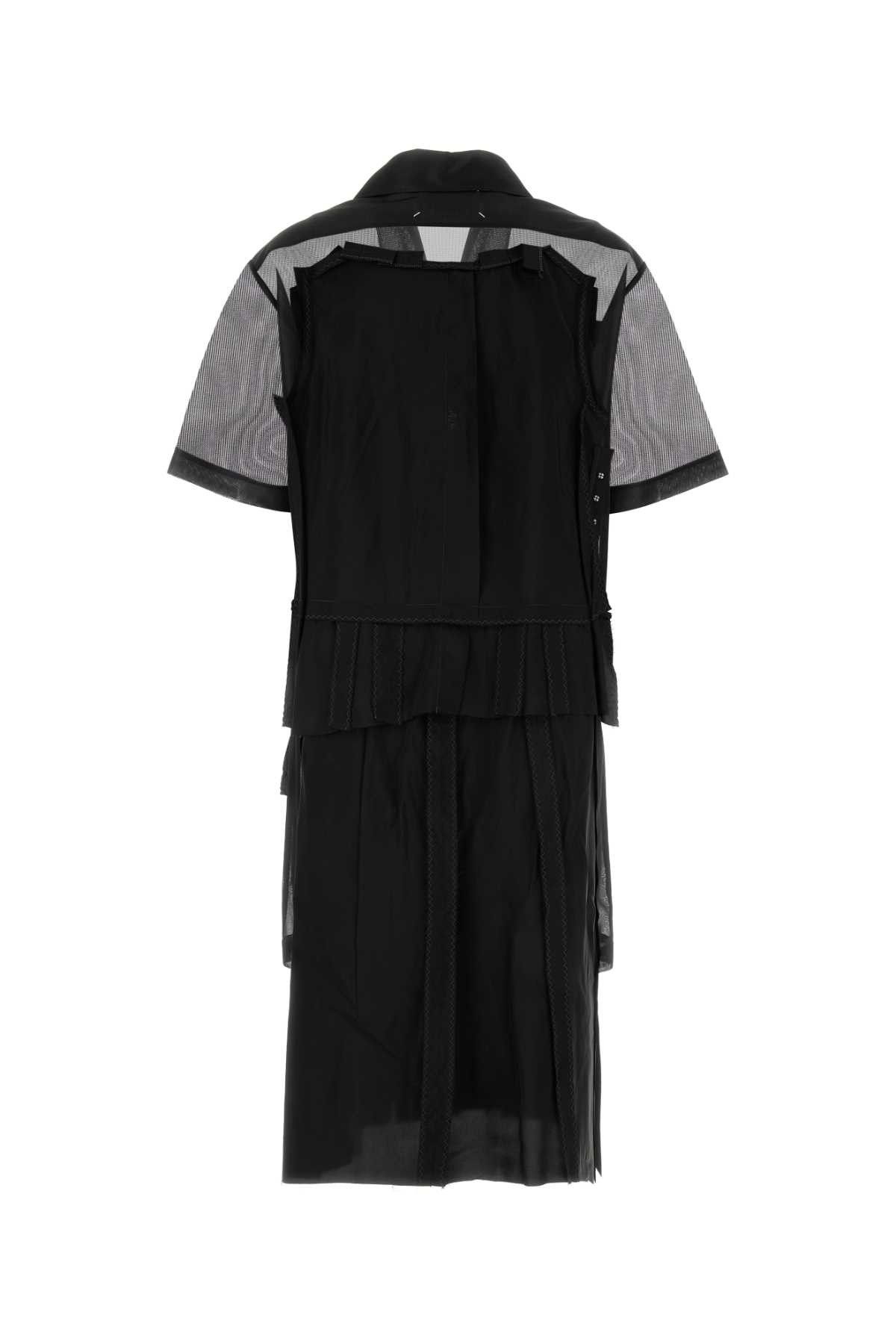 Maison Margiela Black Mesh Shirt Dress Size M / US 6-8 / IT 42-44 - 2 Thumbnail