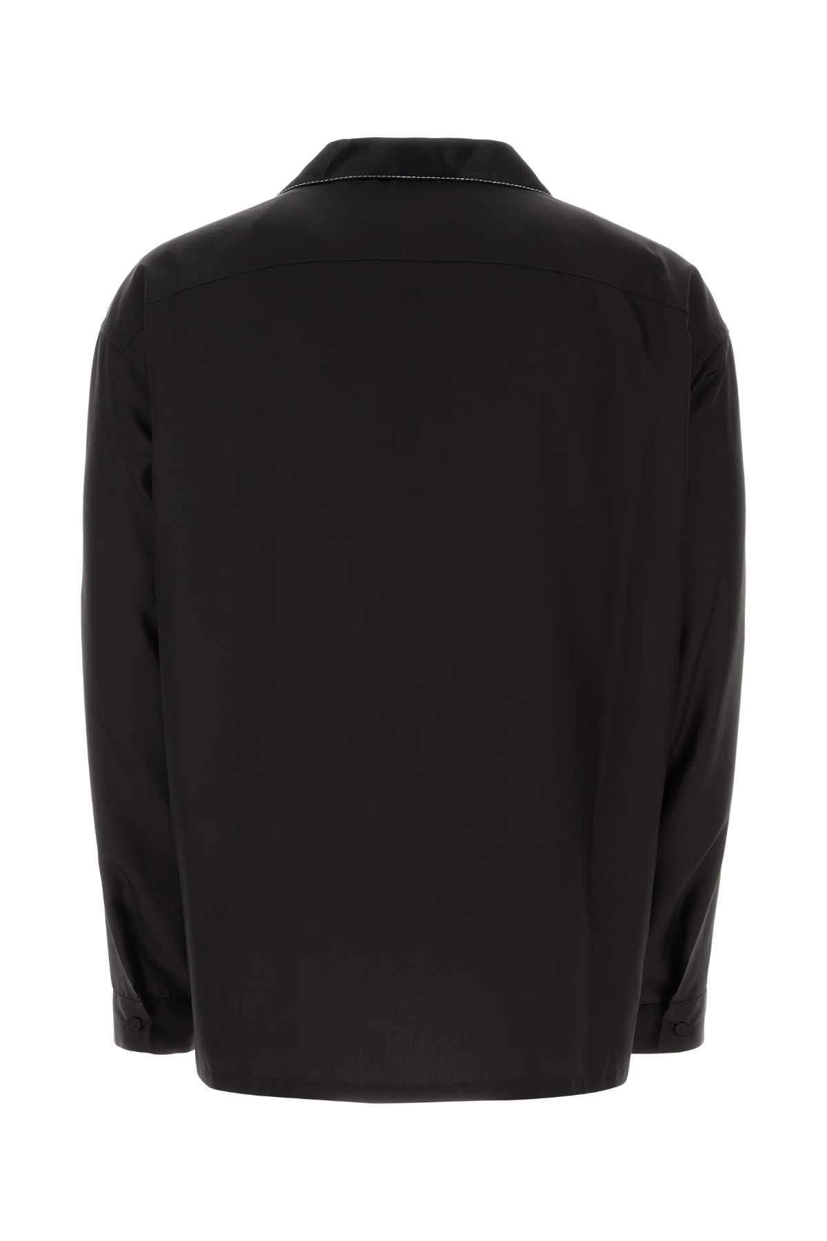 Prada Black Silk Shirt Size US XS / EU 42 / 0 - 2 Thumbnail