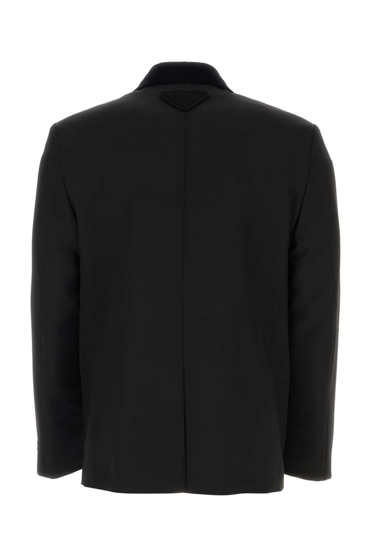 Prada Black Wool Blazer Size US M / EU 48-50 / 2 - 2 Thumbnail