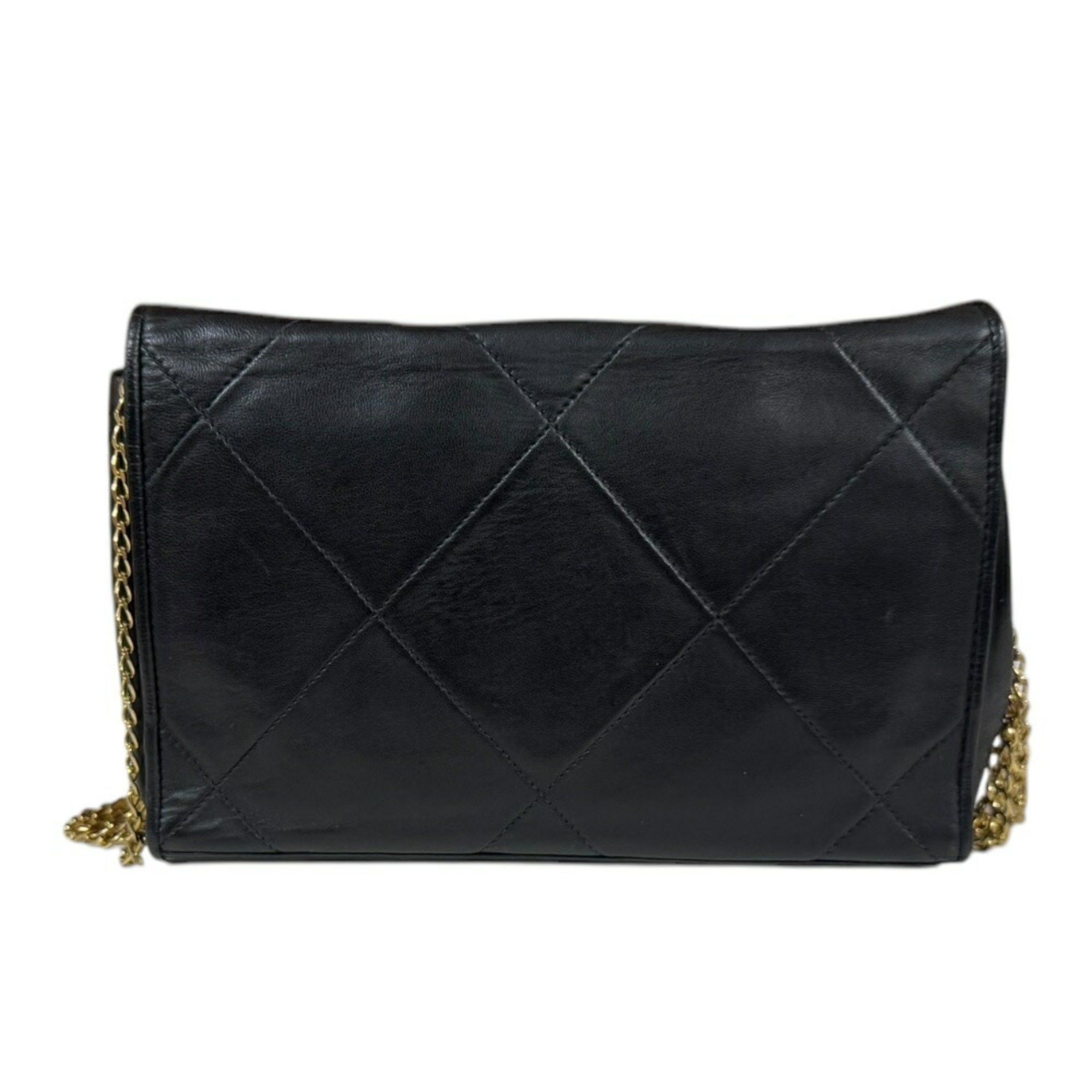 Chanel Chanel Matelasse Shoulder Bag Lambskin Black Women's CHANEL 6-chain Size ONE SIZE - 3 Thumbnail