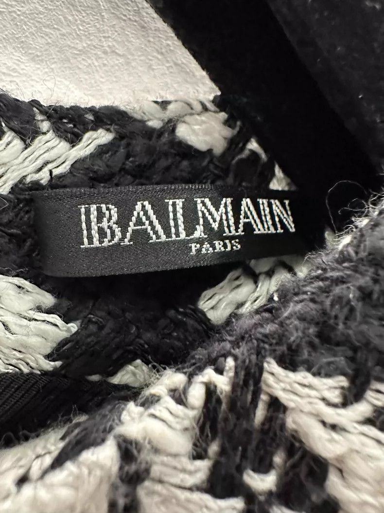 Balmain Balmain Black and White Short Sleeve Dress Size US 34 / EU 50 - 4 Thumbnail