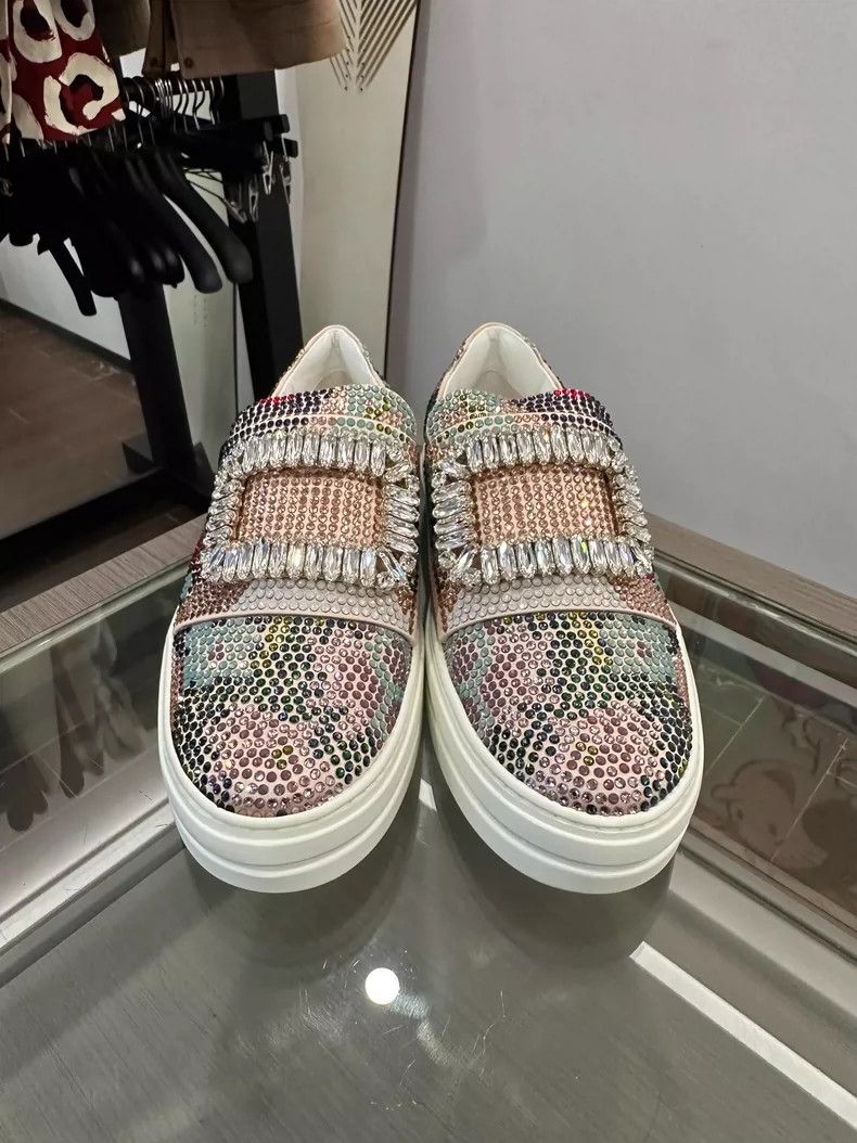 Roger Vivier Roger Vivier Colorful Logo Flat Shoes Size US 7.5 / EU 40-41 - 2 Thumbnail